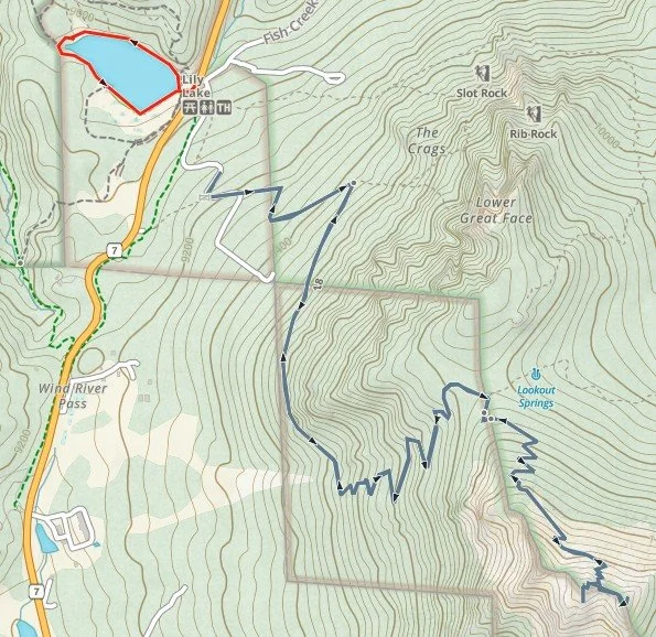 Parking for Lily Lake and Twin Sisters