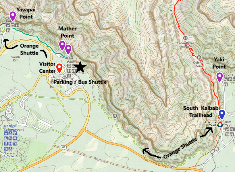 How to get to South Kaibab Trailhead?
