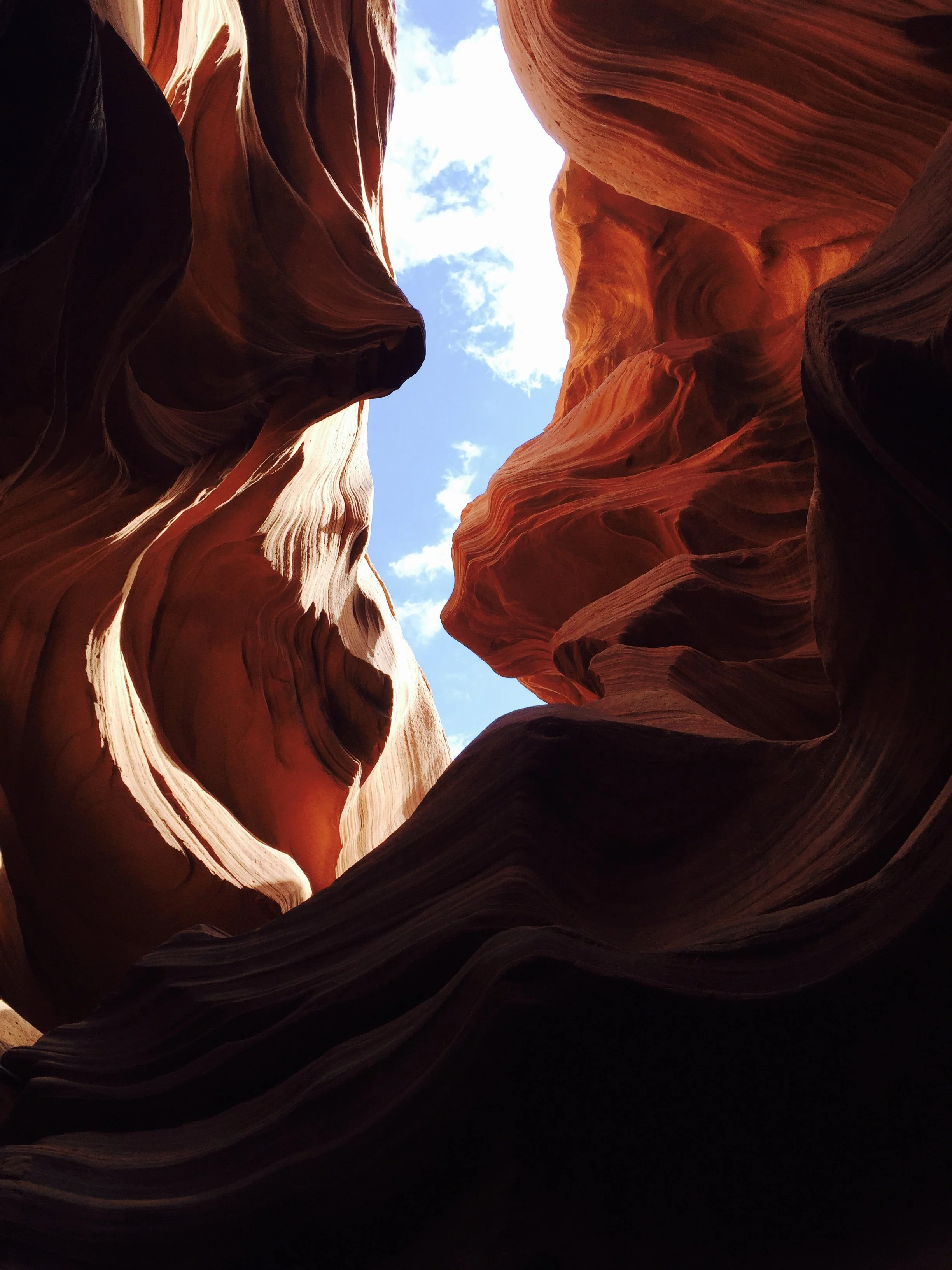 Taking pictures inside a slot canyon