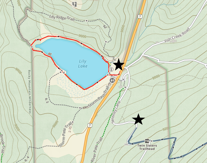 Lily Lake Trail Map