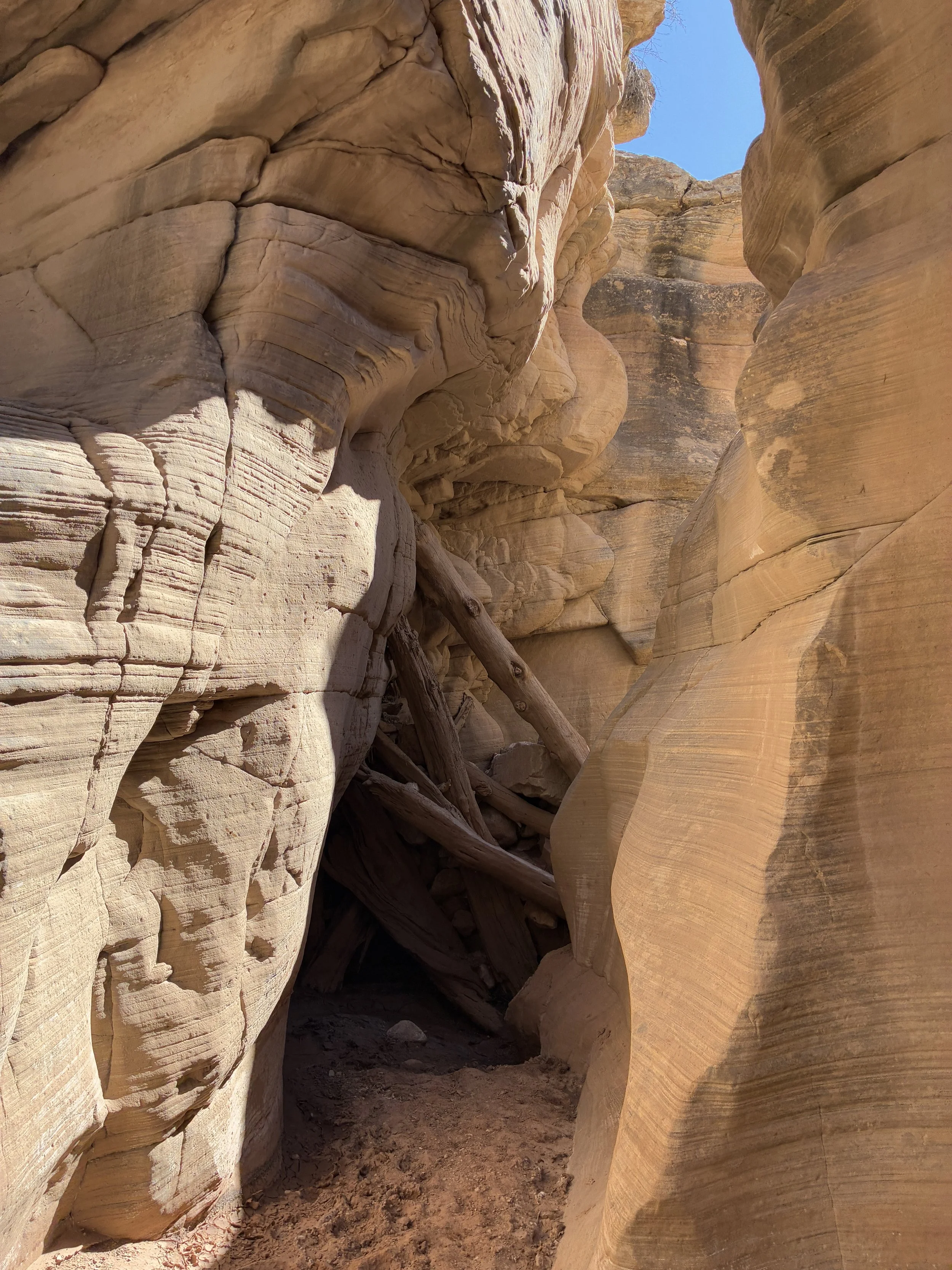 obstacles inside Bull Valley Gorge