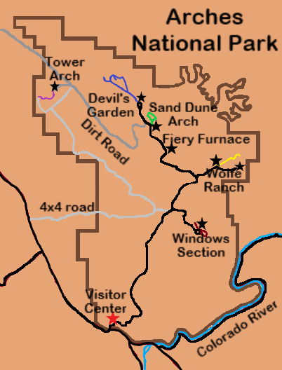 Arches National Park Map