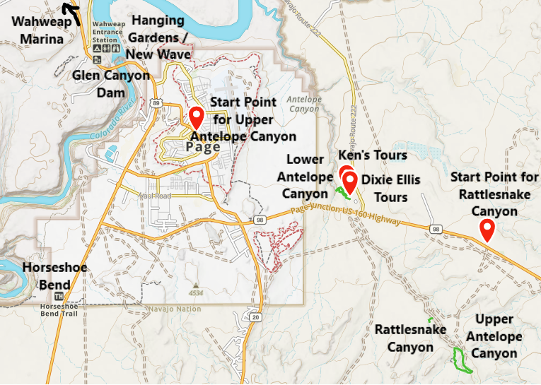 Where do the Antelope Tours start from?