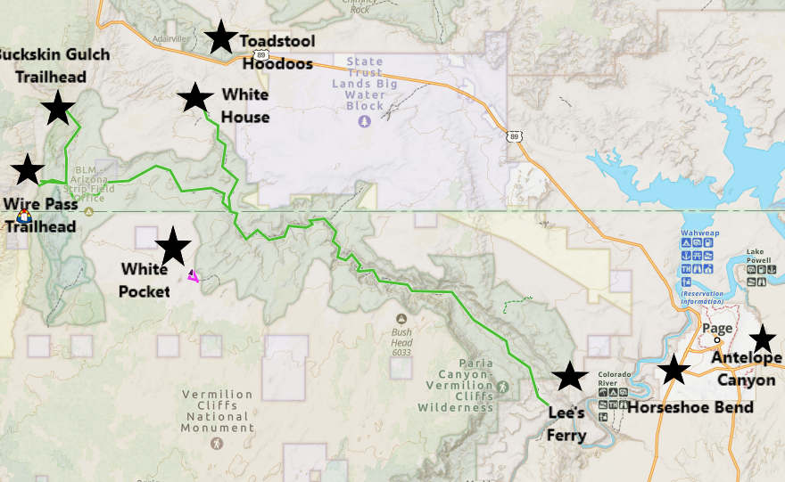 Getting to Buckskin Gulch from Page