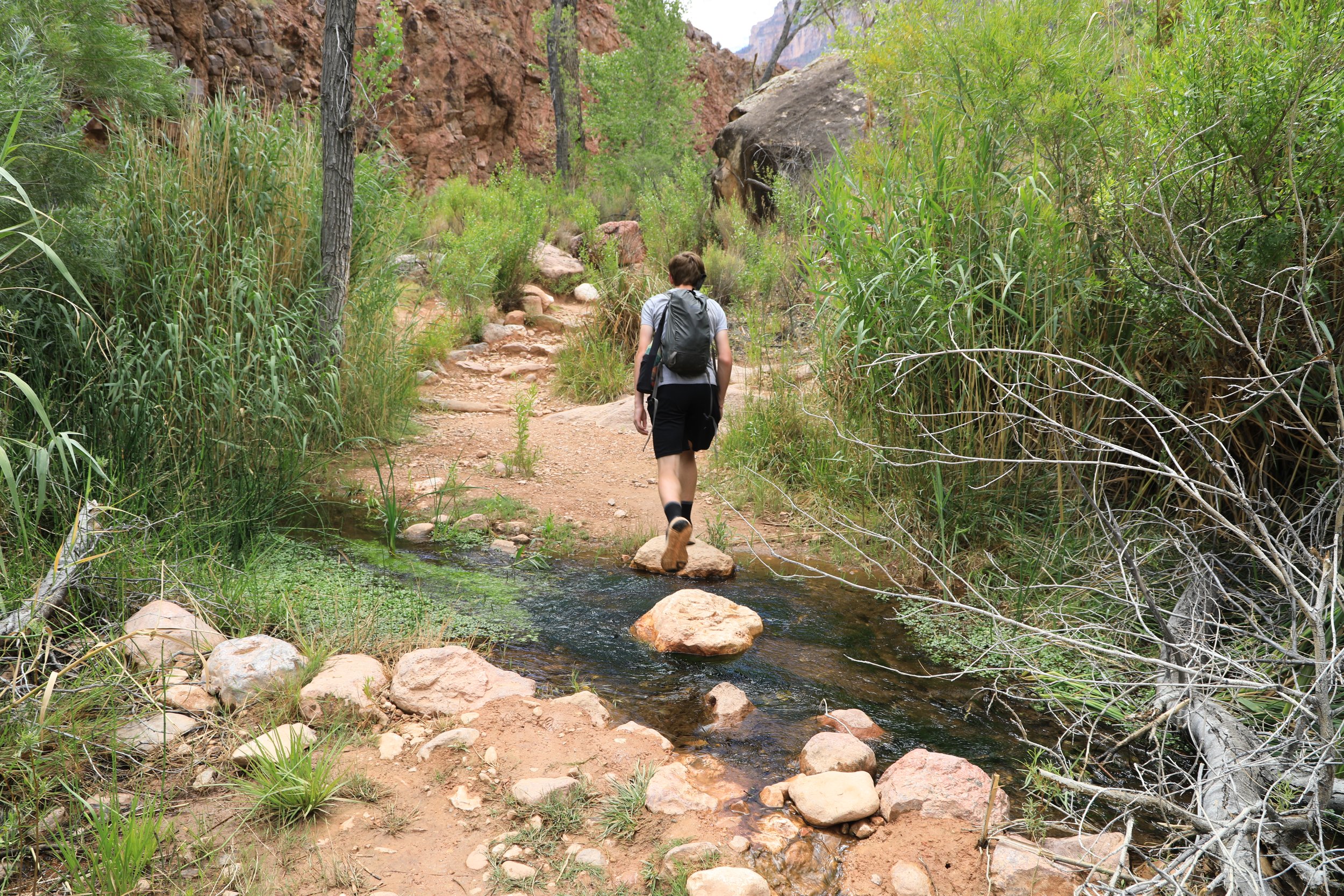 Is there water on the Bright Angel Trail?