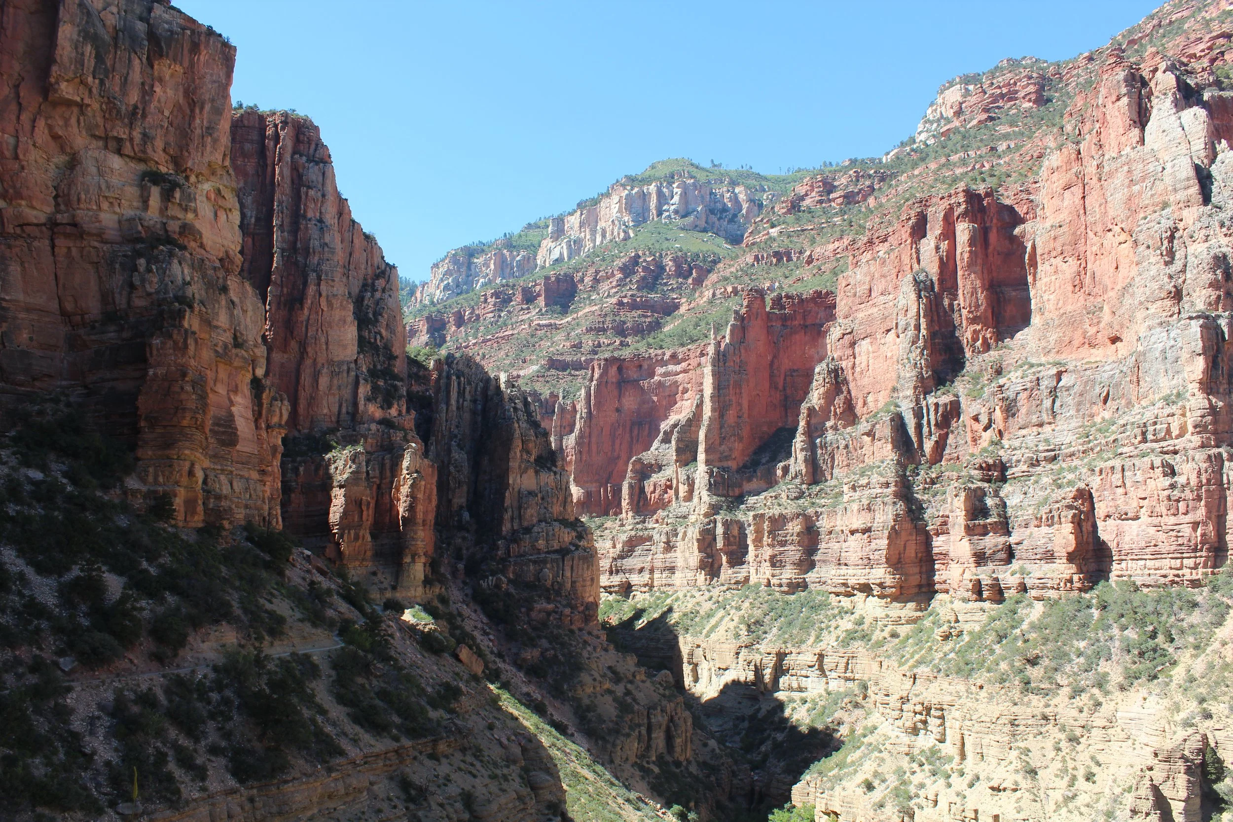 Hiking up the North Rim of Grand Canyon