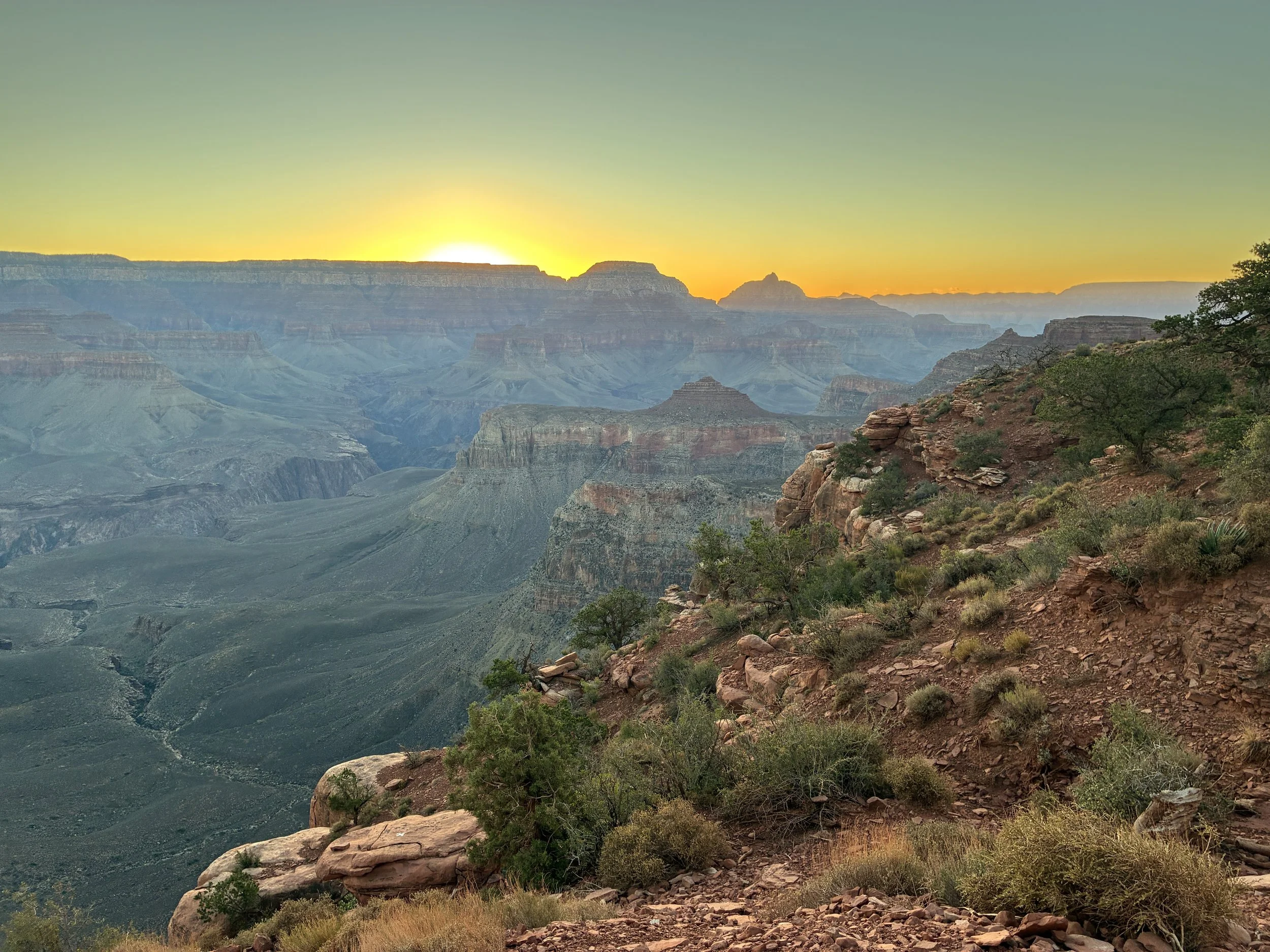 Hiking to Skeleton Point on South Kaibab