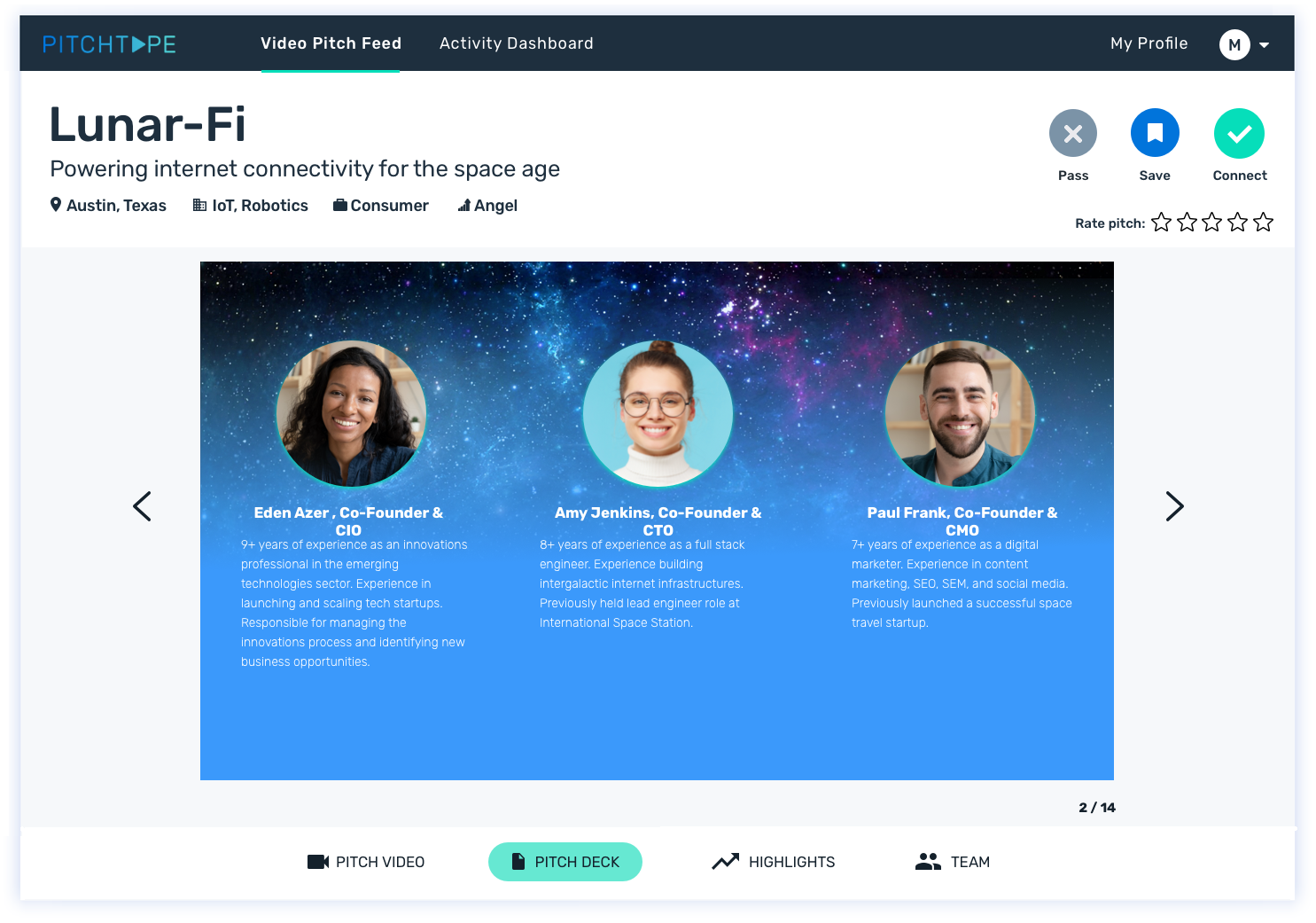 Pitchtape Allinone video pitch platform for founders, investors and innovation programs