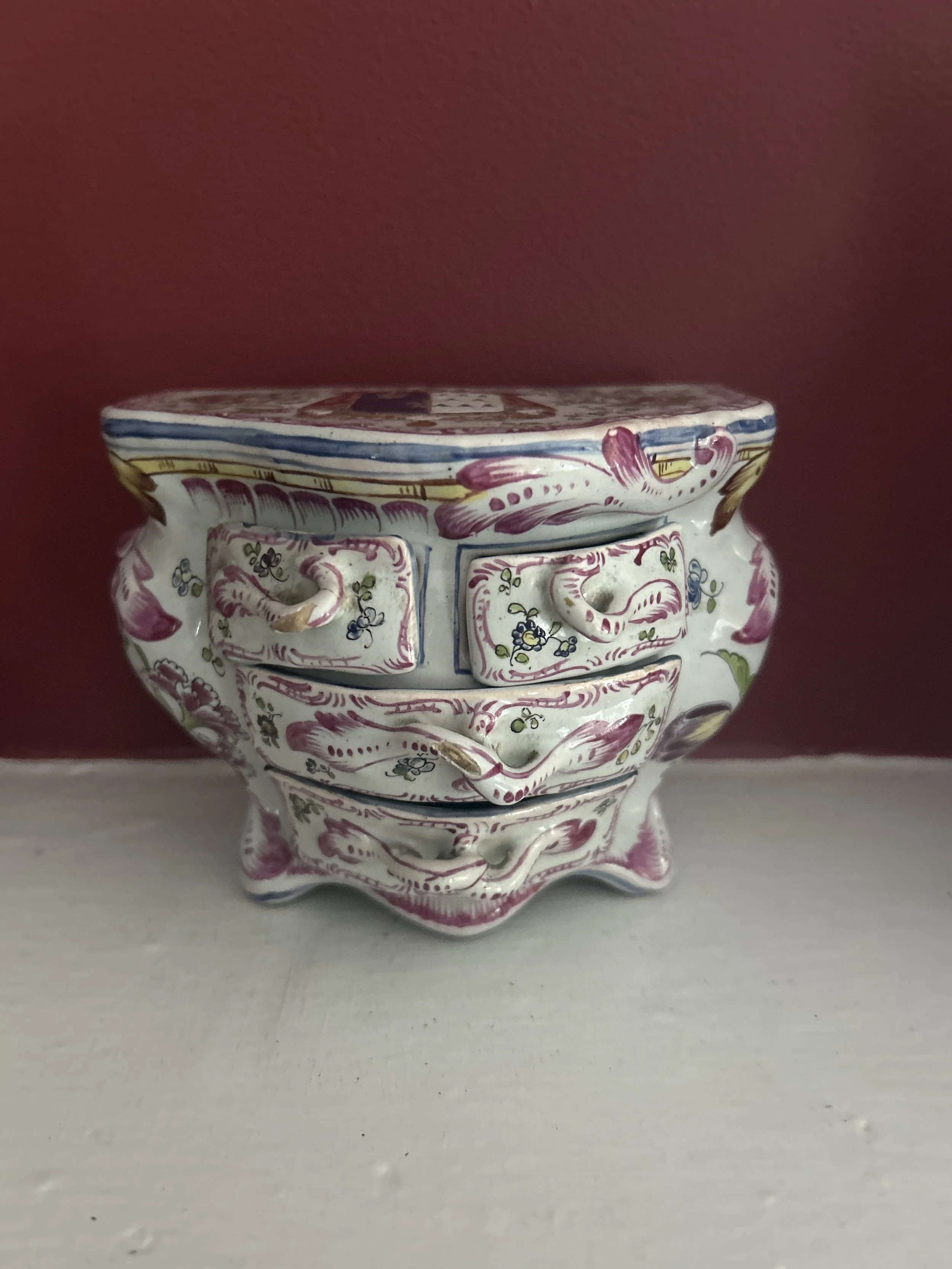Faience Porcelain Commode