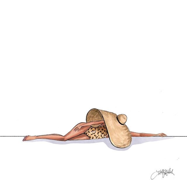 Midday Summer Nap&gt;All other Naps. hnillustration.etsy.com #Etsy #Prints #Summer #Fashionillustration #fashionsketch #Illustration #Bathingsuit #fashionillustrator #illustrator #copicmarkers #copicart #Sketch #fashiondrawing #hnicholsillustration