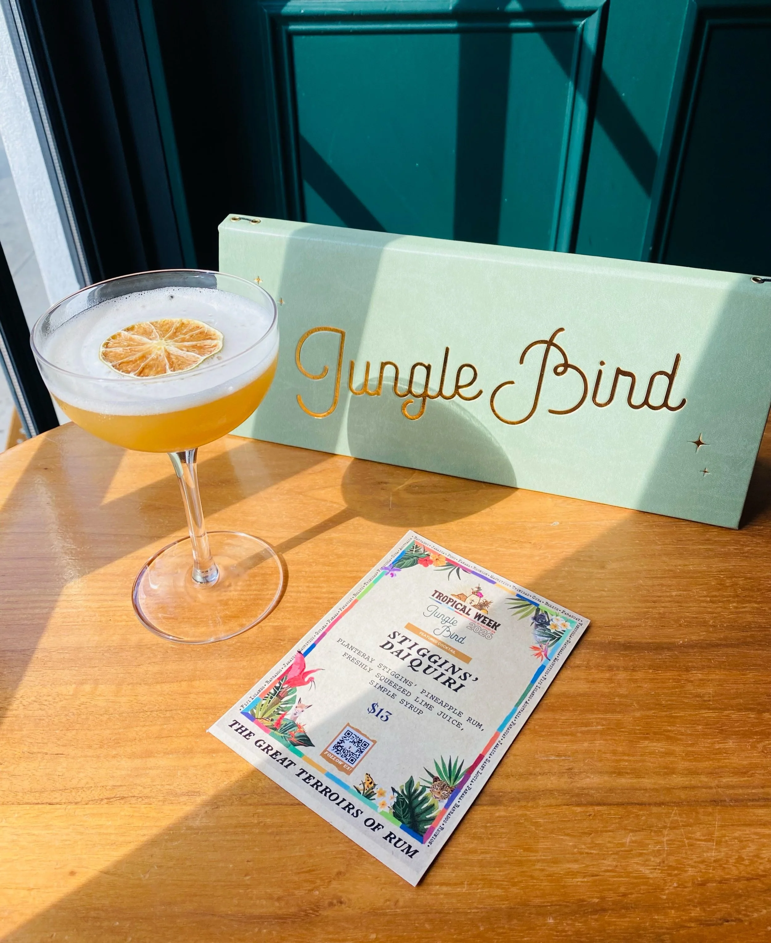 feeling the heat? you&rsquo;re in luck... $13 Stiggins&rsquo; Daiquiris all week long🍍🍋&zwj;🟩catch them through friday!
