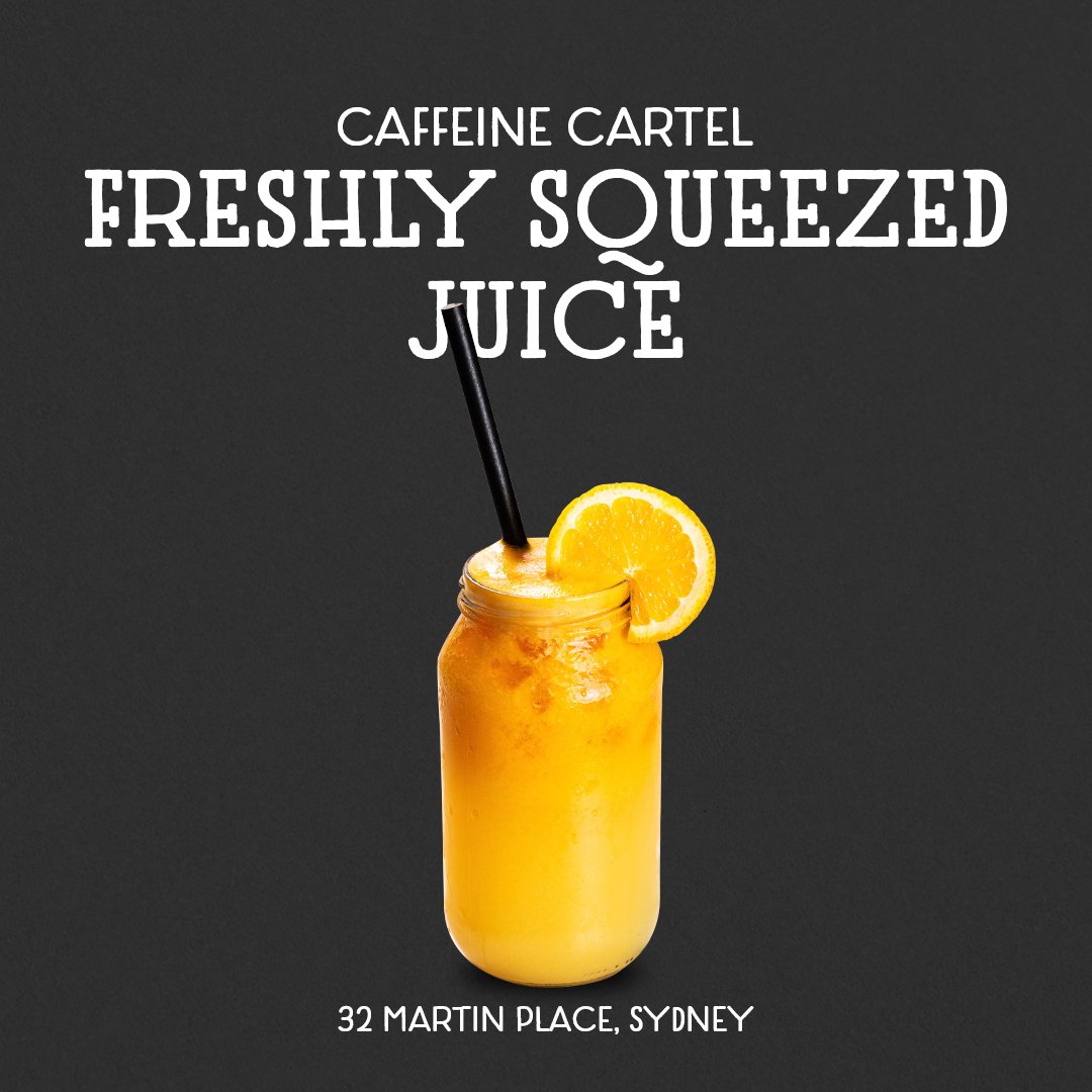Freshly Squeezed Orange Juice? It&rsquo;s a YES from us! 

32 Martin Place, Sydney