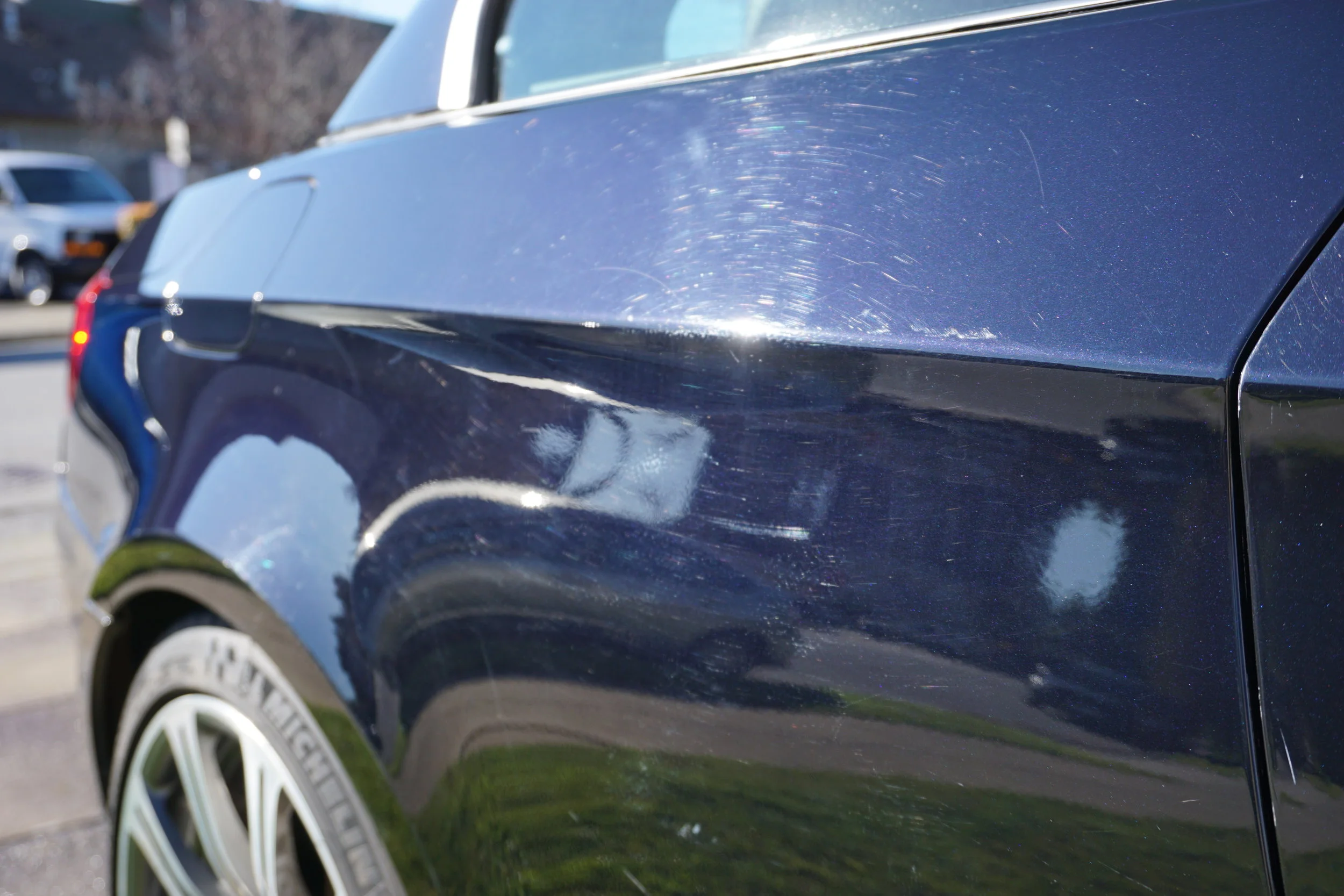 The color is starting to show with all the swirls and several scratches