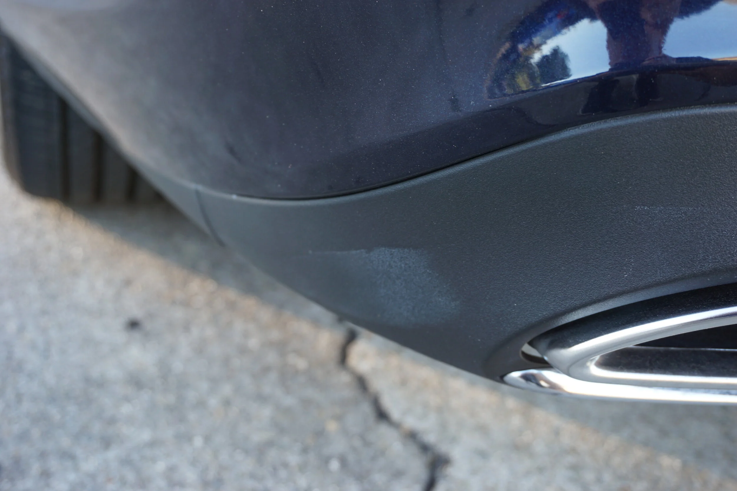 Wax residue on the black trims