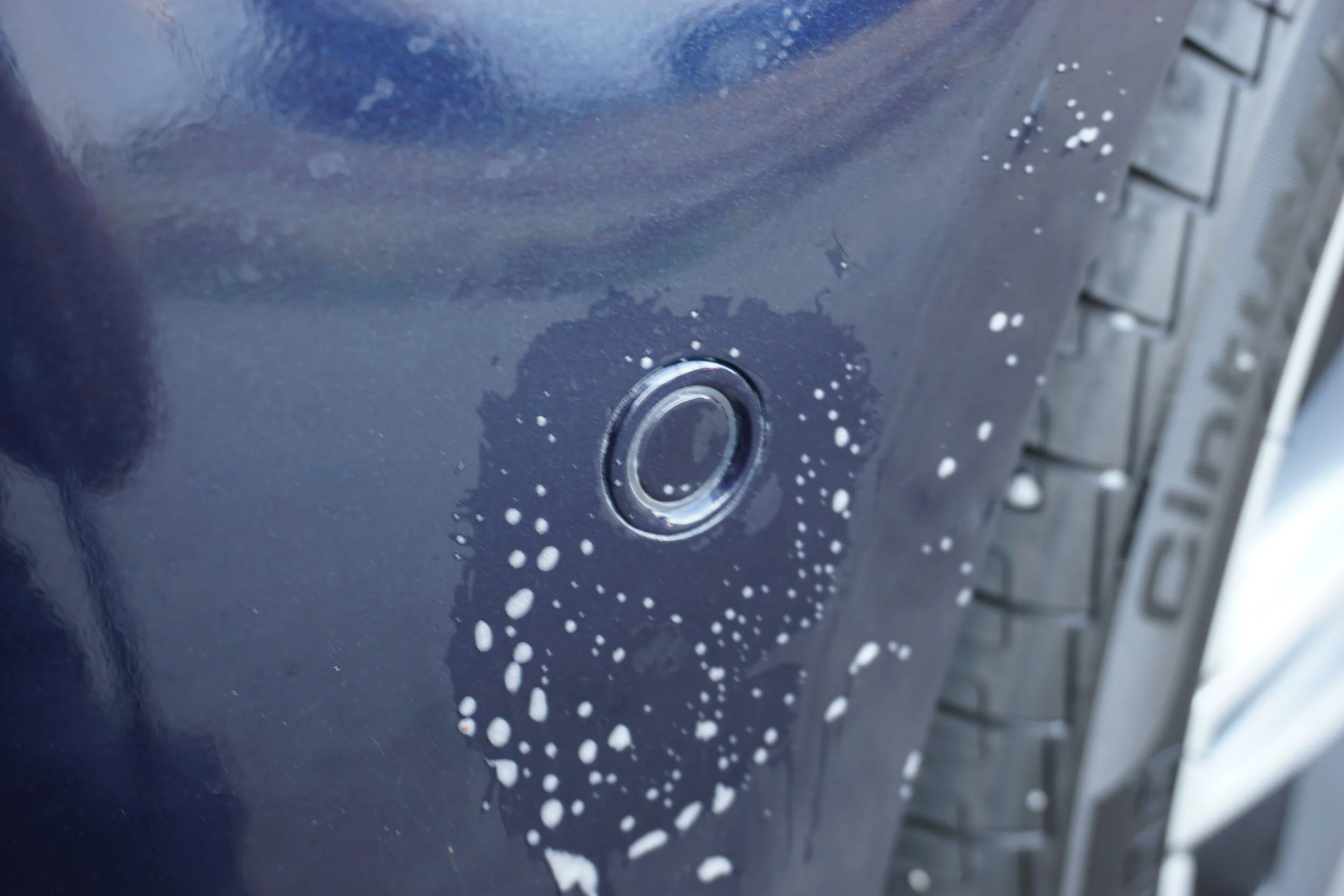 All of the parking sensors have residue