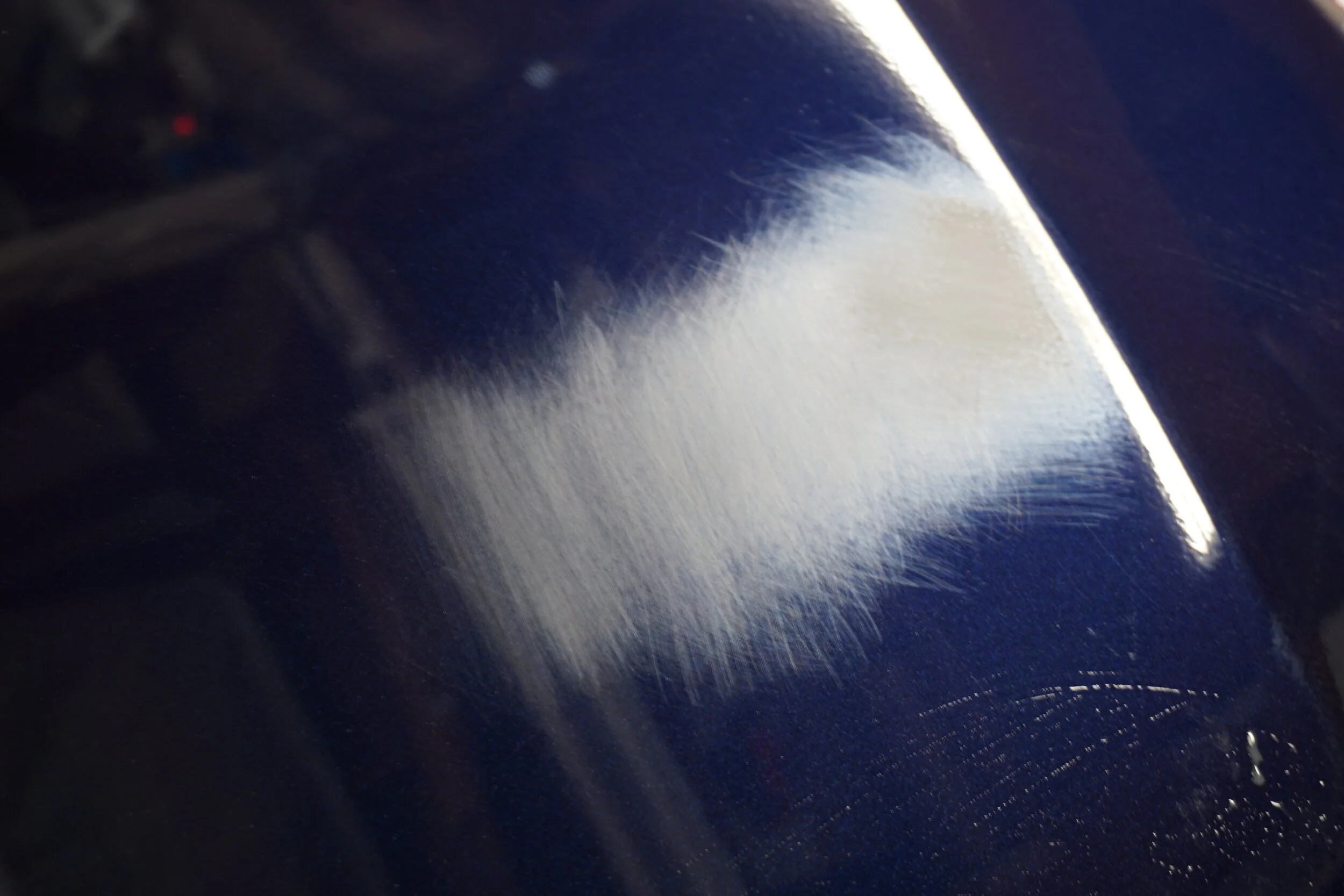 I wet sanded a spot with 2500 grit