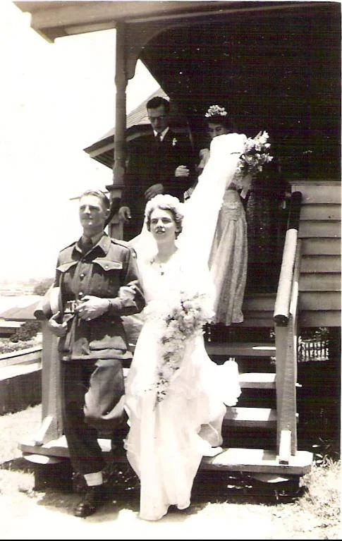Sergeant Max Weber on his wedding day, a few weeks before he was KIA during Operation Copper