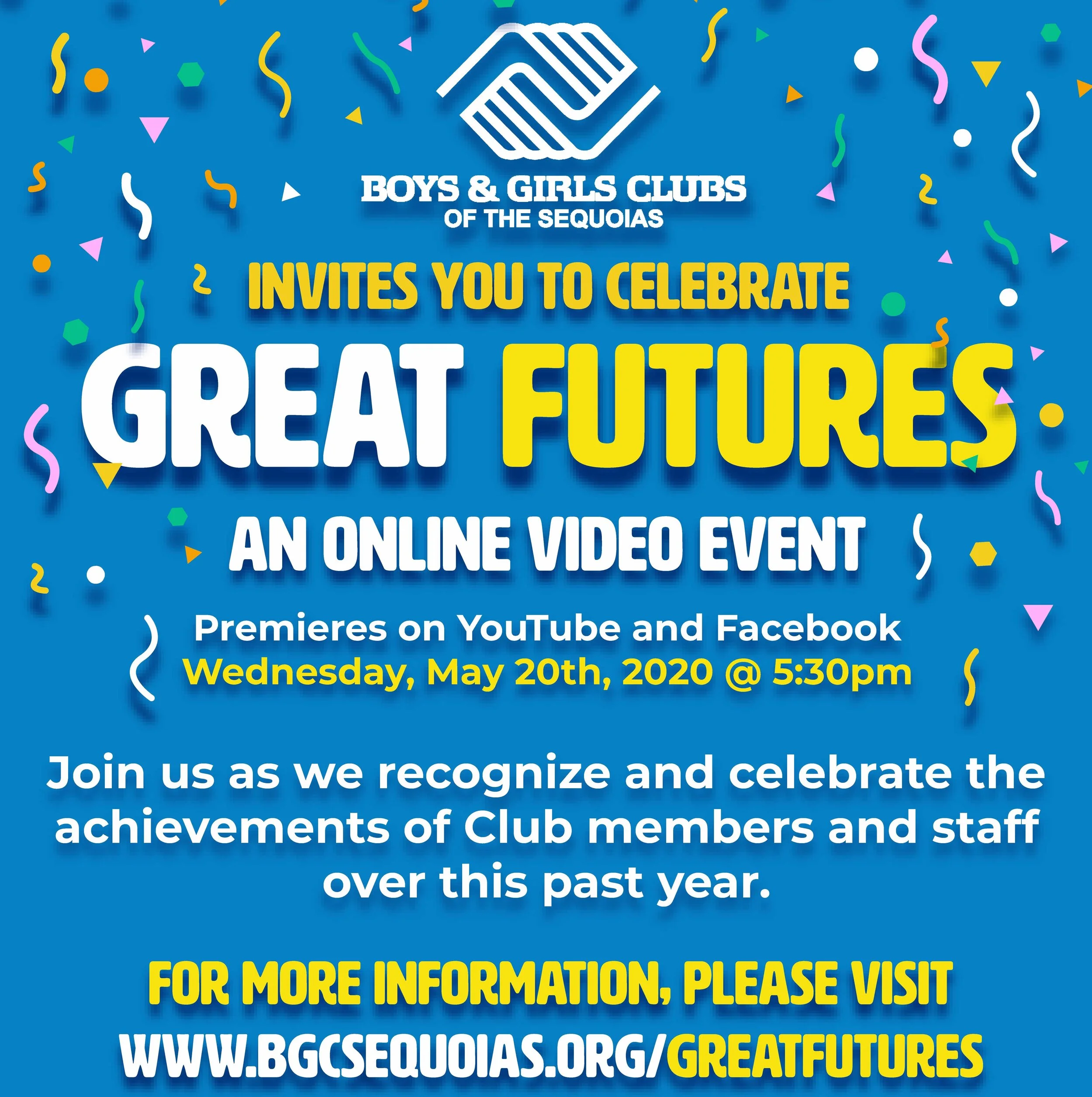 Boys &amp; Girls Clubs of the Sequoias Announces Great Futures Online Video Event