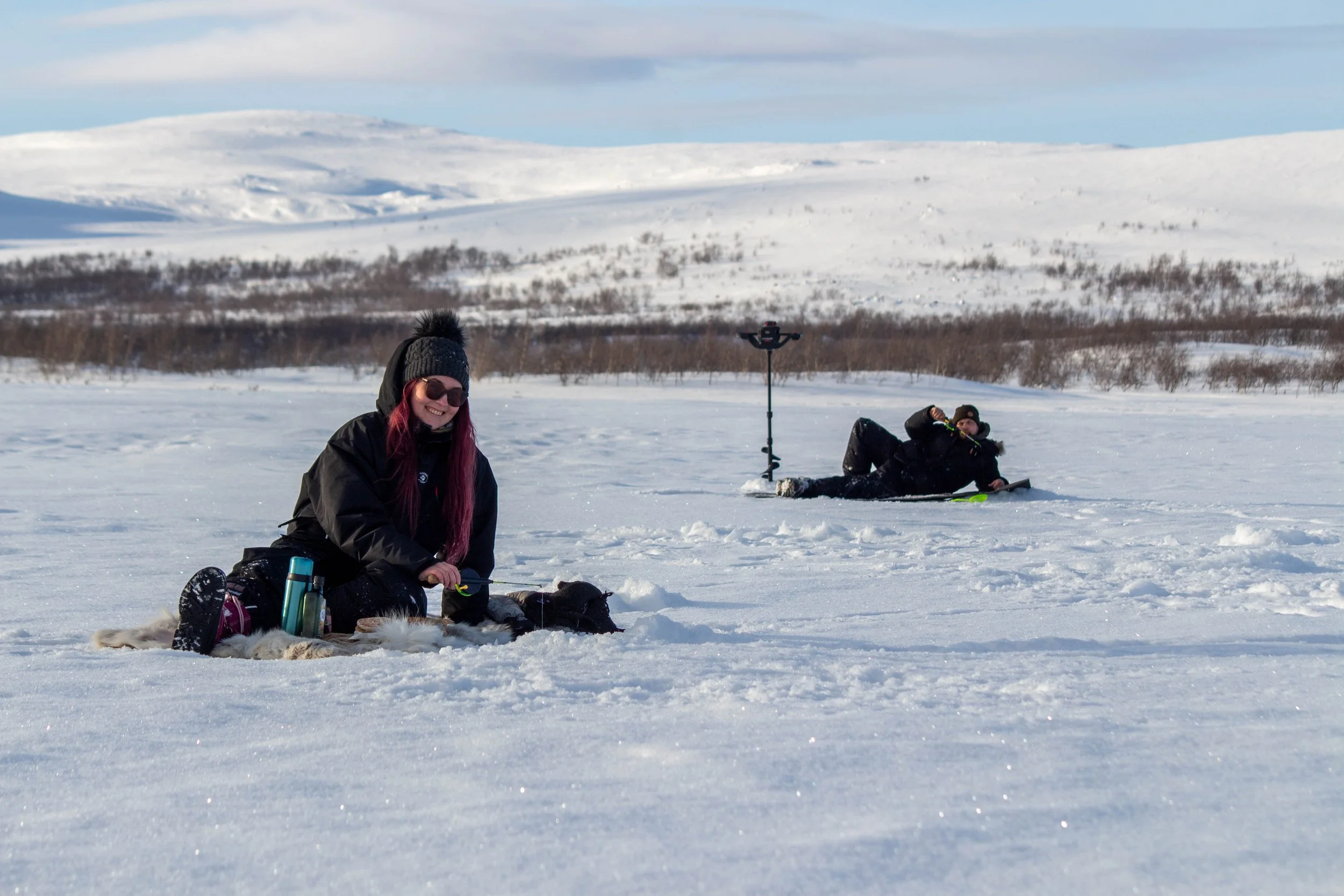 Keväinen pilkkipäivä Käsivarren erämaassa