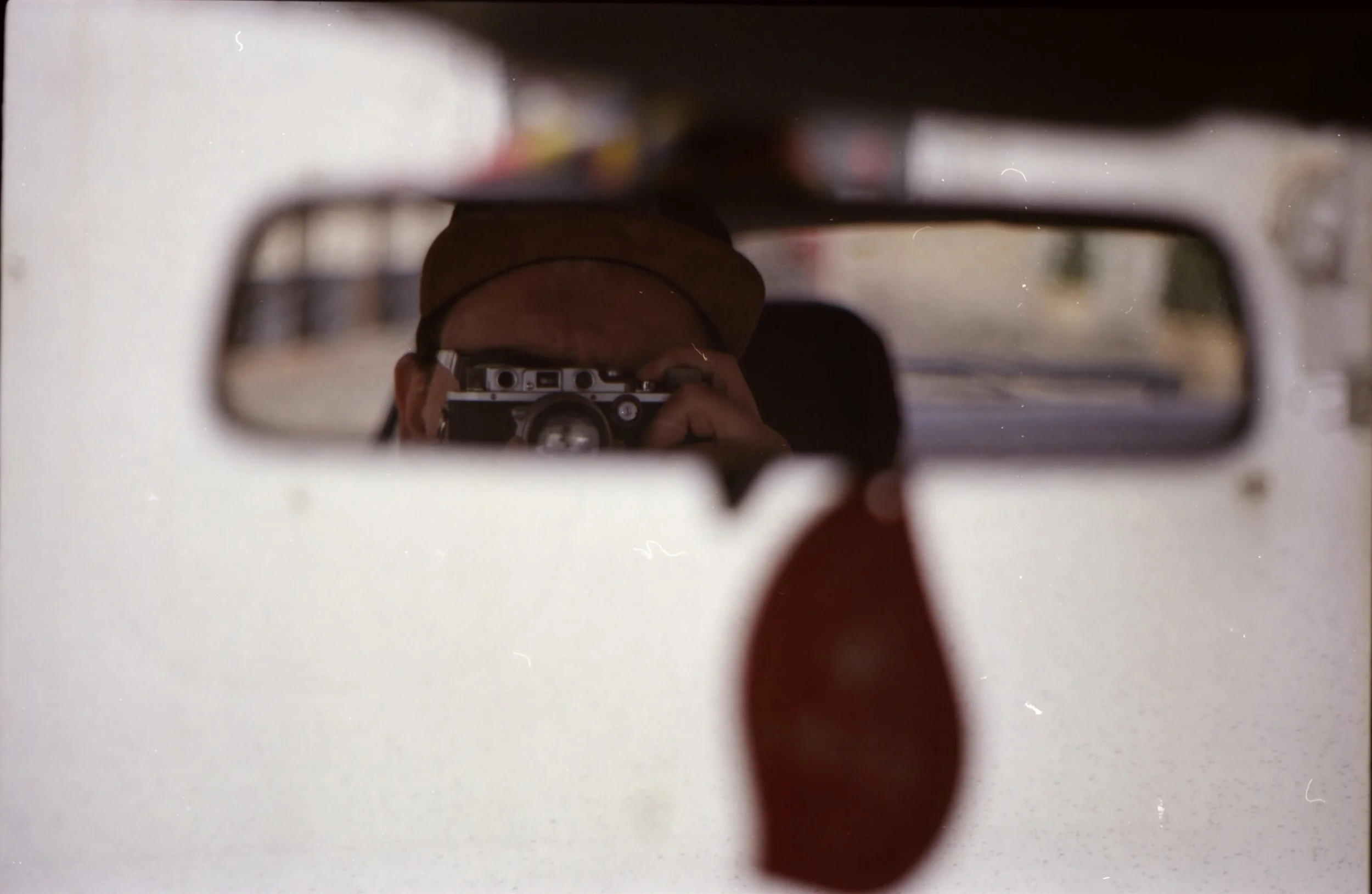 With my Leica IIIb in my car