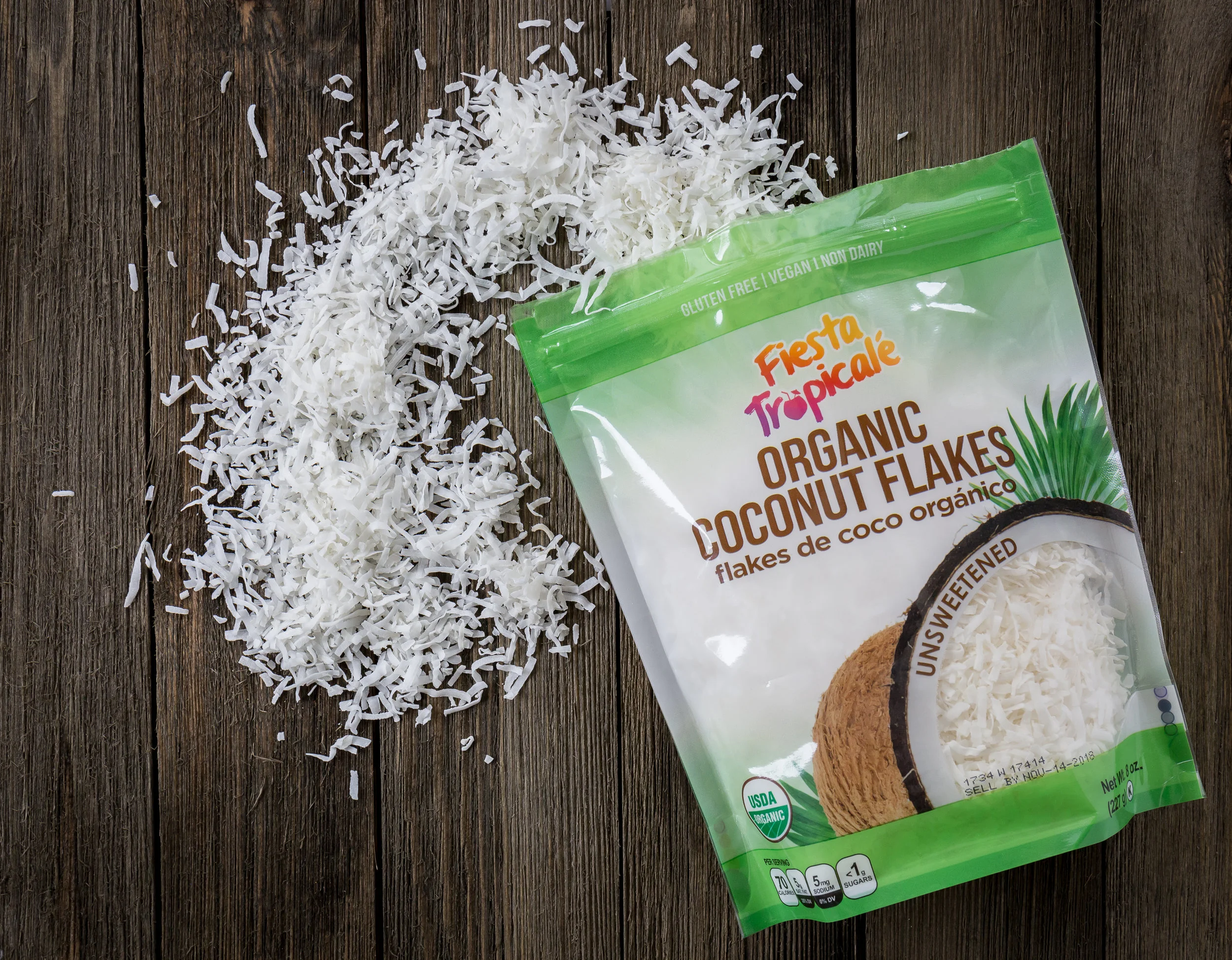 Fiesta Tropicale Organic Unsweetened Coconut Flakes