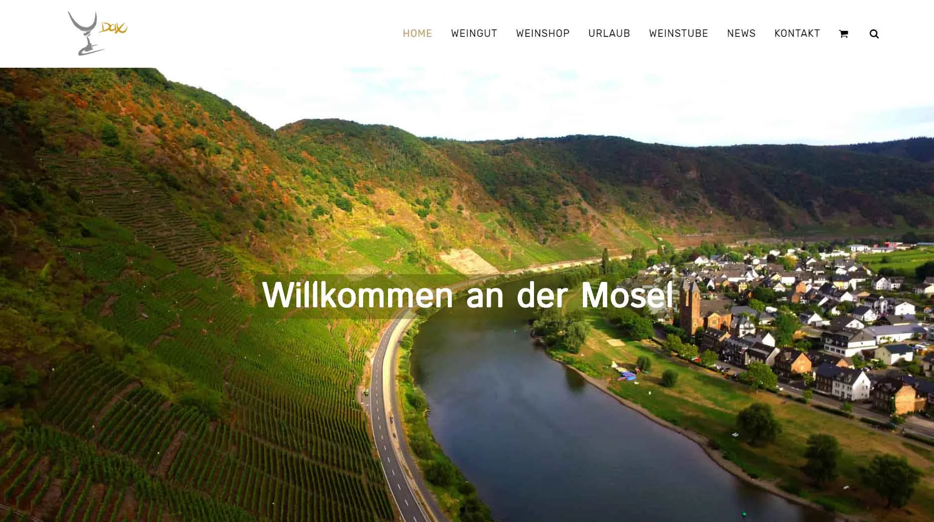 Webseite Weingut Dax