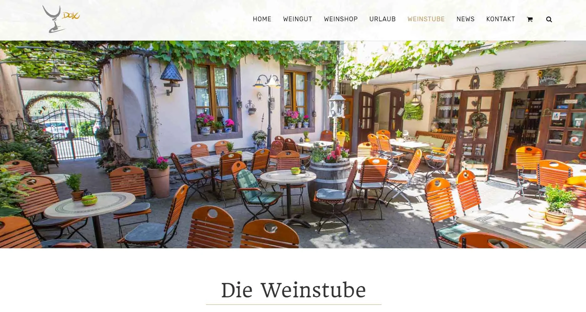 Webseite Weingut Dax