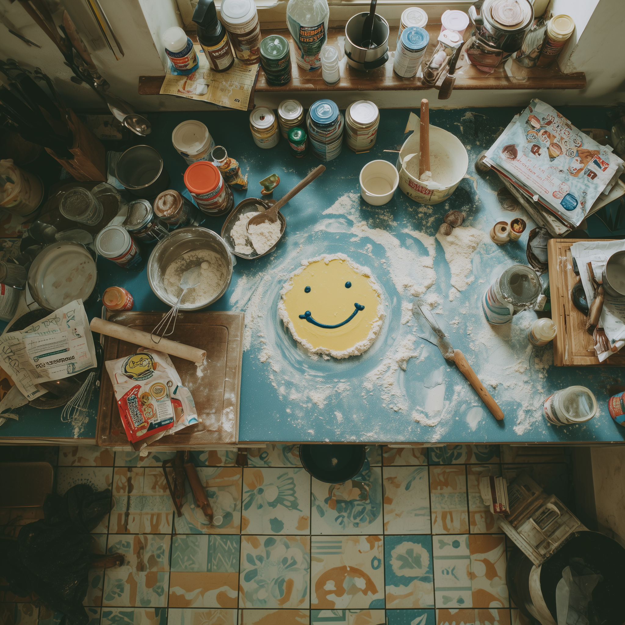 ddbremedyuk_a_photograph_messy_kitchen_worktop_from_above_child_e3eb6e48-cc58-4927-aaf7-eb460ba48b4e.png