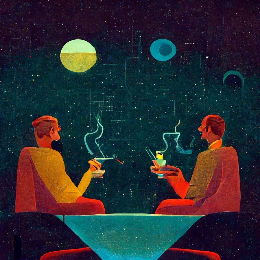 Care to join me for a fine cup of astro-brew whilst we gaze upon the galaxy from our star bar? ✨🍸🪐