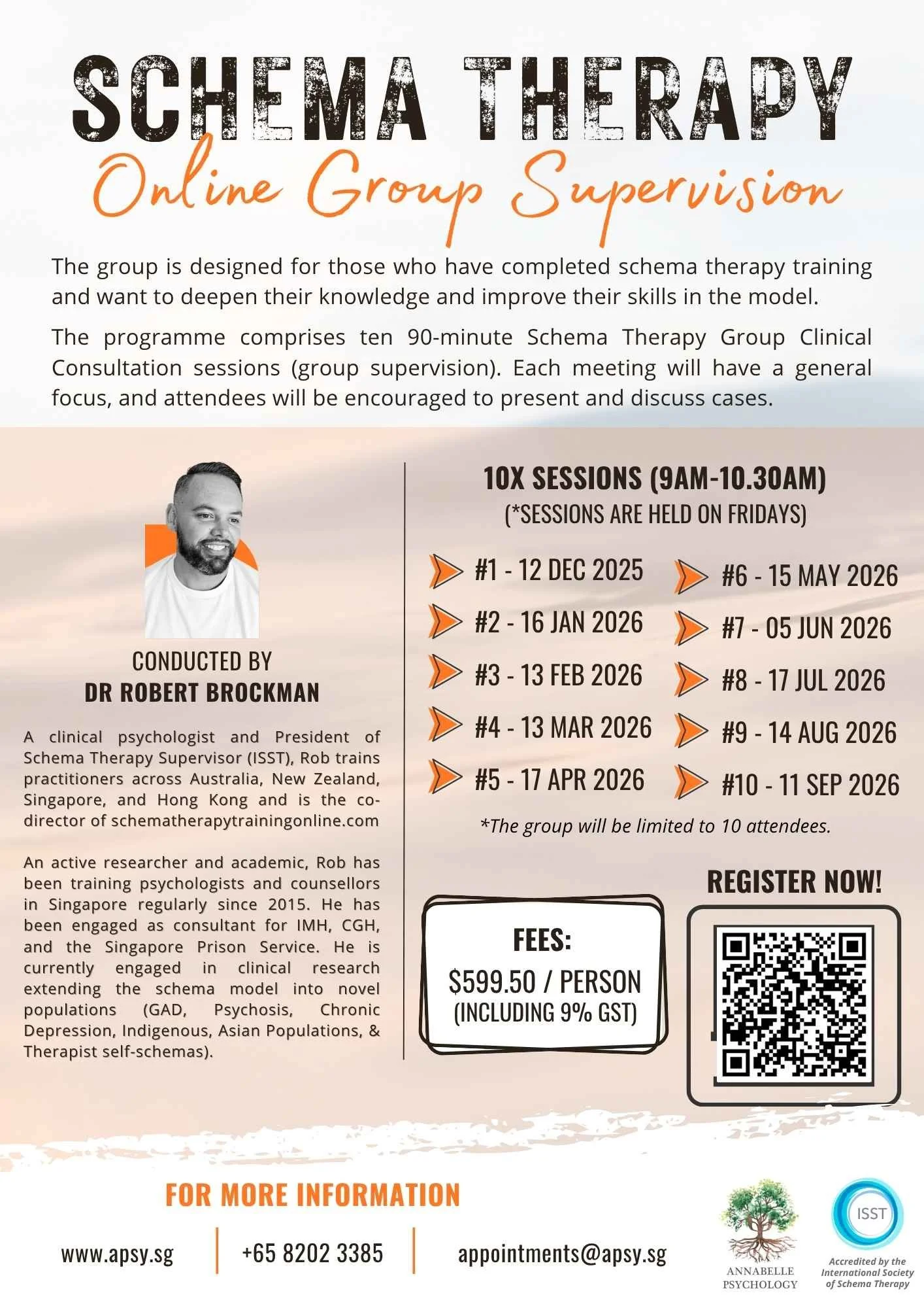 Schema Therapy - Online Group Supervision