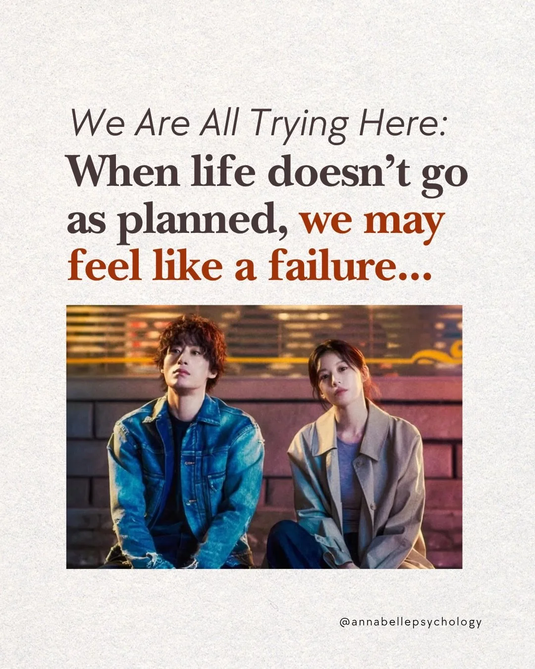 𝐖𝐞 𝐀𝐫𝐞 𝐀𝐥𝐥 𝐓𝐫𝐲𝐢𝐧𝐠 𝐇𝐞𝐫𝐞.

This drama speaks those who feel the pain of life not unfolding the way they hoped.
&nbsp;
When your career feels stalled, your dreams keep getting delayed, or everyone else seems to be moving ahead, it is e