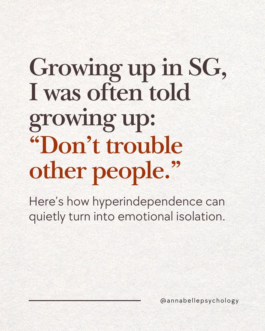 &ldquo;𝙄&rsquo;𝙢 𝙛𝙞𝙣𝙚.&rdquo;
Sometimes, it is not an answer. It is a survival habit.
Some people do not struggle because they have no one to turn to. They struggle because needing someone has never felt safe.

Hyper-independence is not always 
