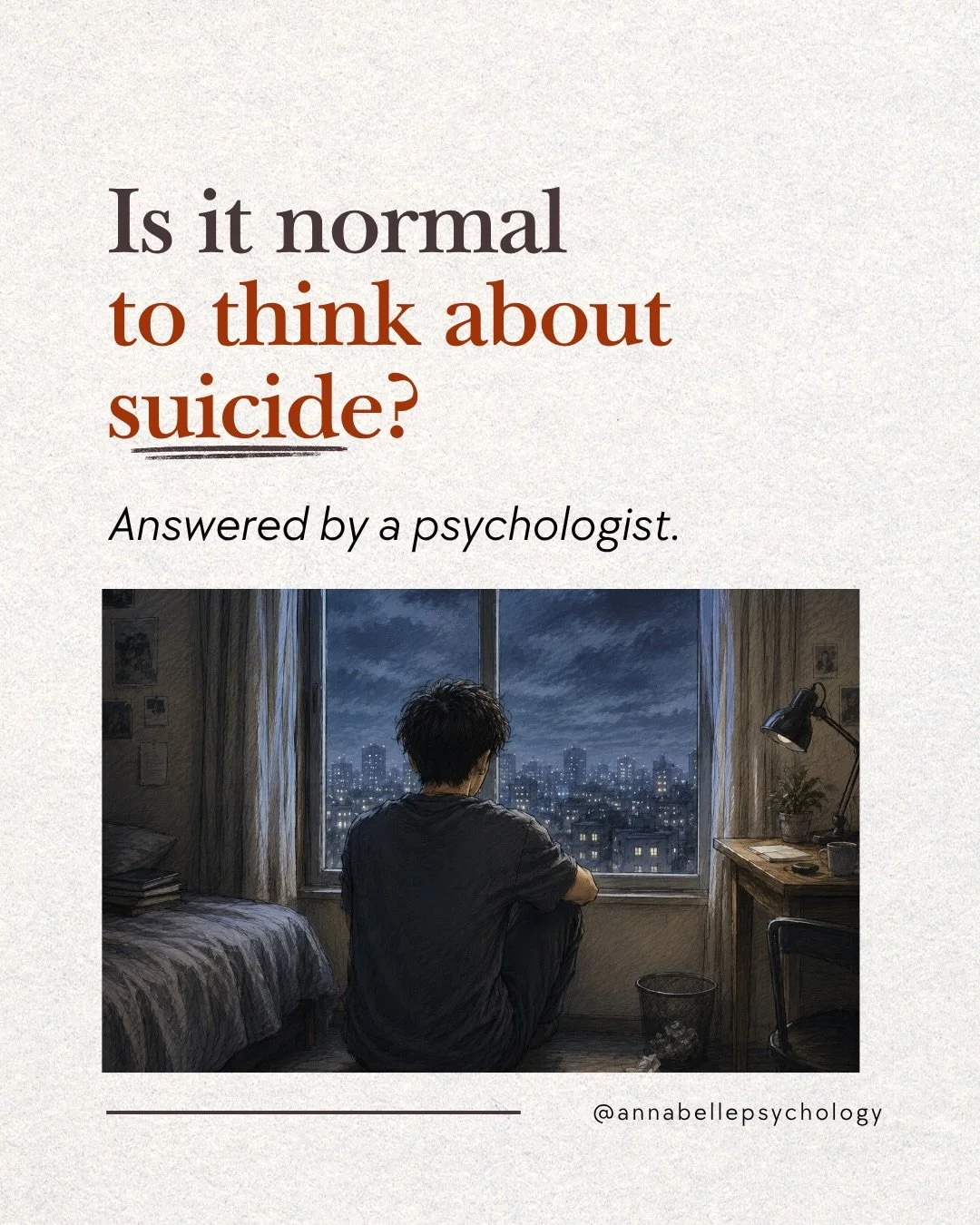 When thoughts like &ldquo;I just want to disappear&rdquo; show up, it can feel confusing and unsettling.
You might wonder if something is wrong with you, or why these thoughts are happening at all.
&nbsp;
These thoughts are more common than people re