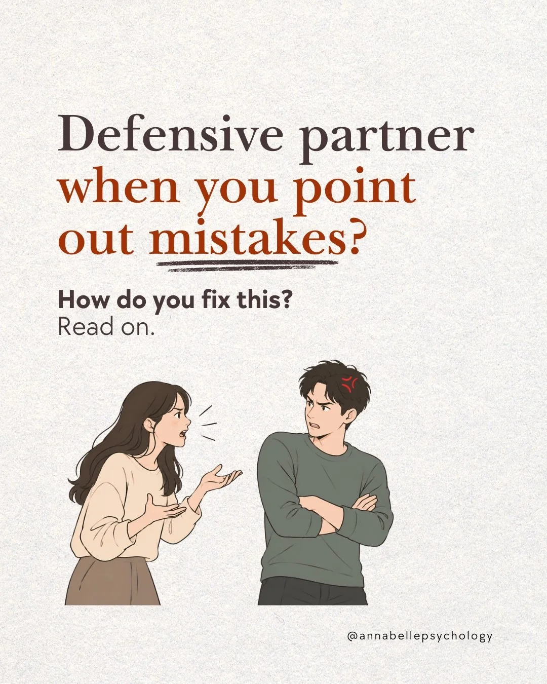 Does your partner get defensive every time you point something out?
Sometimes, the issue is not whether your concern is valid. It is how the conversation starts.
&nbsp;
Criticism can make it harder for your partner to hear what you are actually tryin
