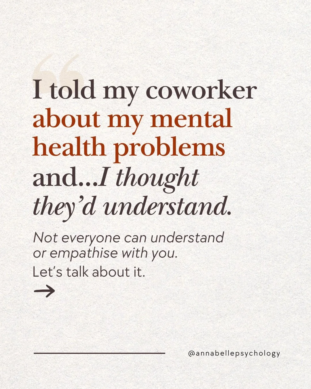 We spend so much of our time at work that it can feel natural to tell our co-workers when we&rsquo;re not doing okay.
And sometimes, having someone who listens can make a big difference 🤍
&nbsp;
But opening up doesn&rsquo;t always mean people will r