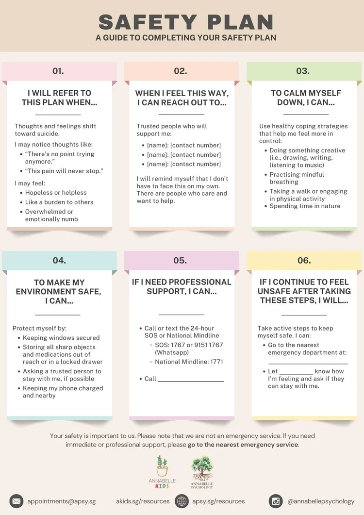 Free Suicide Safety Plan Template PDF for Crisis Support