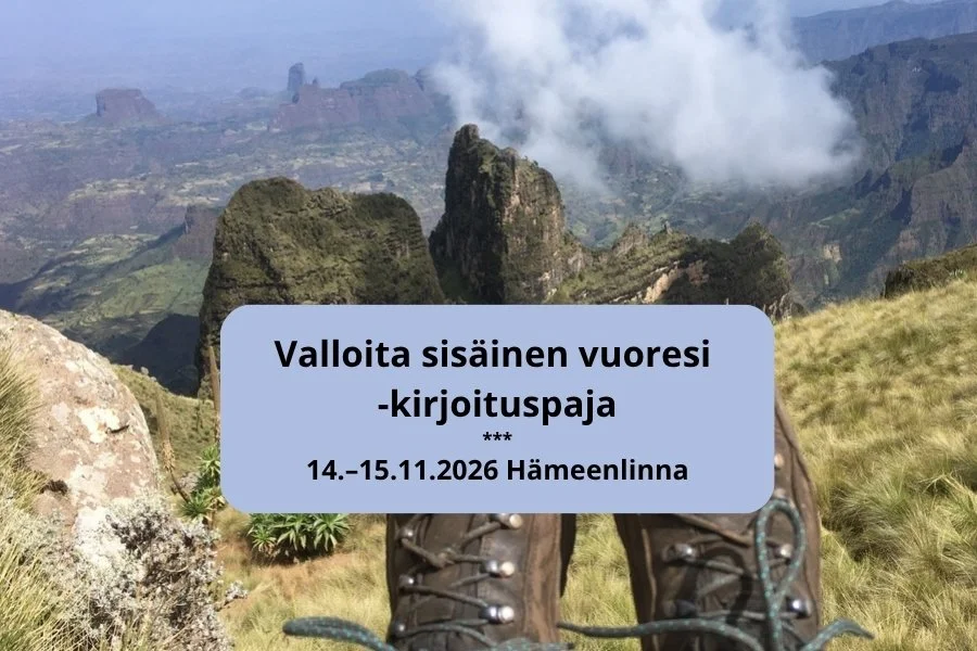 Valloita sisäinen vuoresi -kirjoituspaja 14.–15.11.2026 Hämeenlinnassa