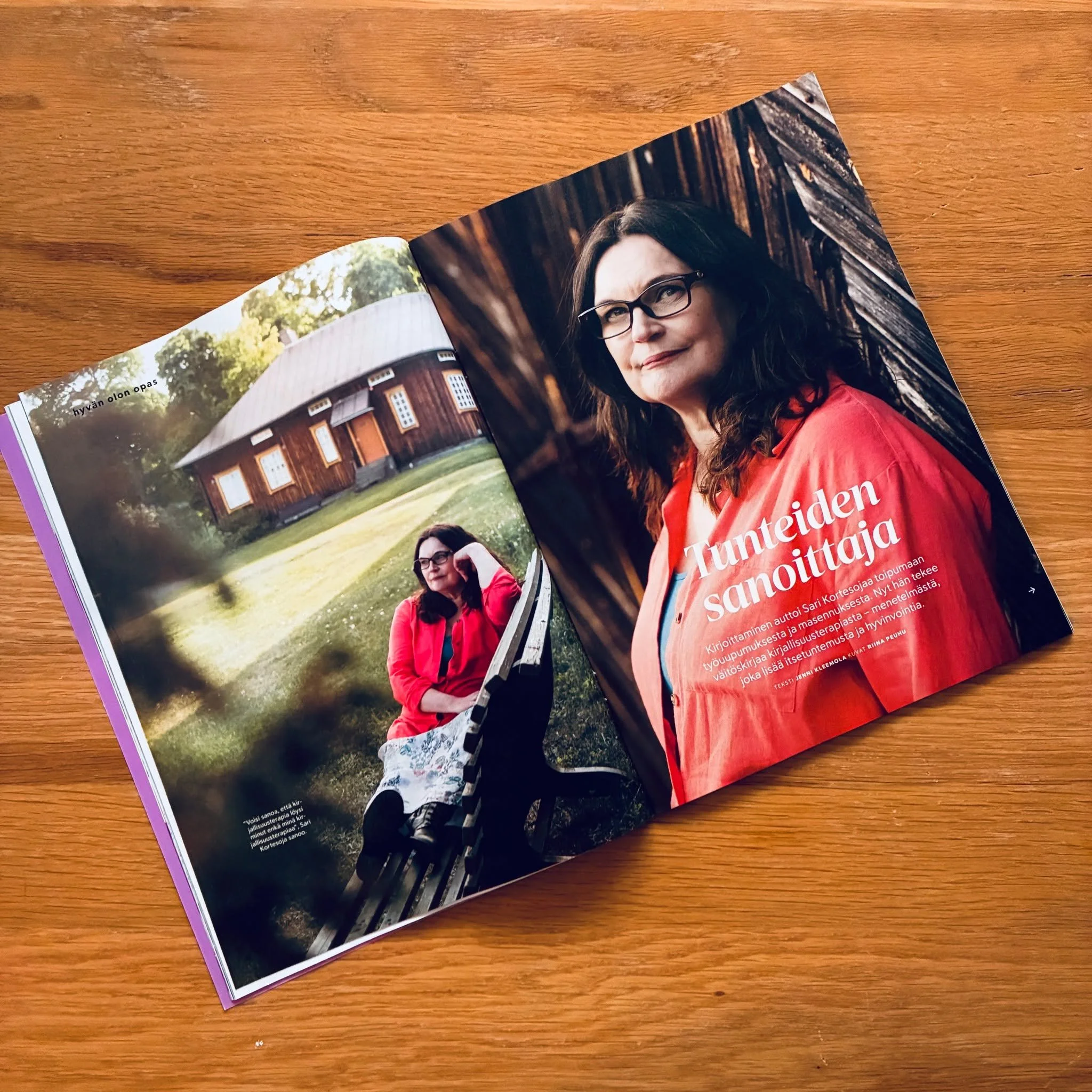 T&auml;t&auml; p&auml;iv&auml;&auml; olen kuulkaa j&auml;nnitt&auml;nyt! 🫣

T&auml;n&auml;&auml;n ilmestyi Voi hyvin -lehti, jossa on juttu minusta ja kirjallisuusterapiasta. 🙈 Kun kev&auml;&auml;ll&auml; lupauduin haastateltavaksi, luulin olevani 