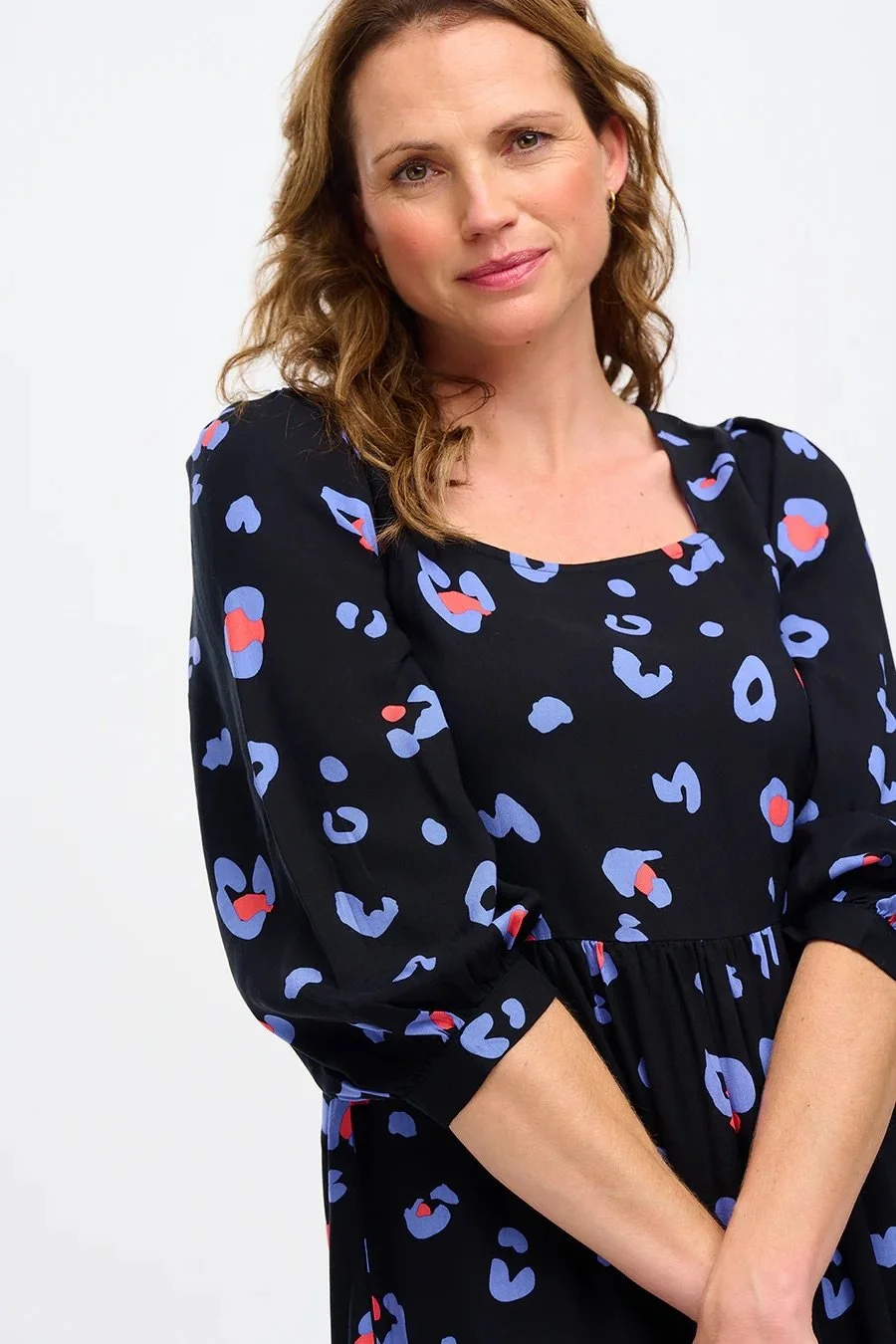 SUGARHILL RISSA MIDI SMOCK DRESS