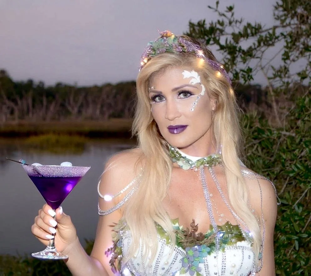 Blueberry Lavender Lemon Drop Martini - the Lit Fairy Halloween Cocktail