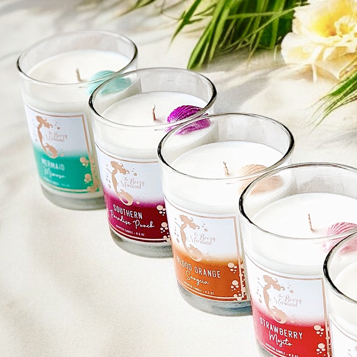 Cocktail Scented Soy Wax Candles by The Boozy Mermaid, Create a Cute Candle Gift Set with Your Favorite Scents!