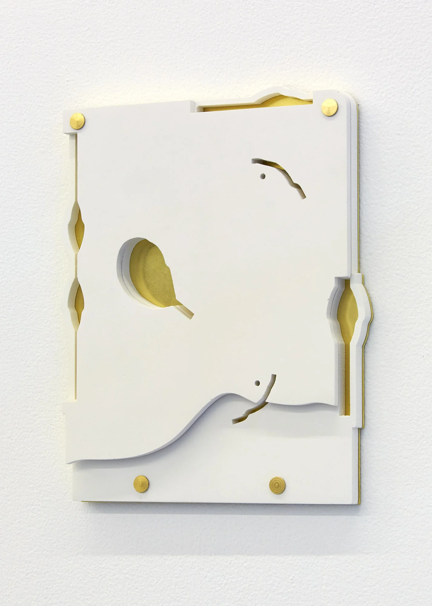 As If I Were (white), 2018 Jesmonite & brass 21.5 x 18 x 1.8cm Edition of 5 Sold Out