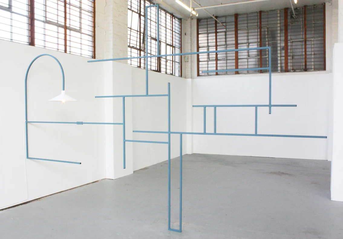 Ode to Eileen , 2013 Steel, paint, plaster, lightbulb