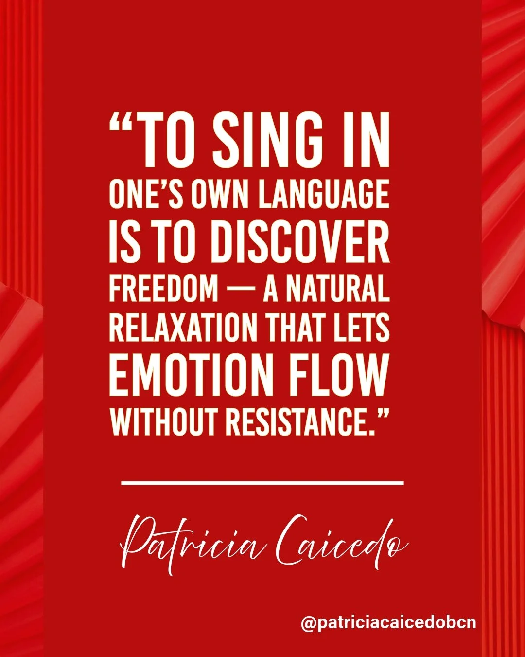 Have you ever noticed how your voice changes when you sing in your own language?

Something unlocks. The body softens. The breath deepens.

Singing in one&rsquo;s native tongue isn&rsquo;t just a linguistic choice &mdash; it&rsquo;s a liberation.

Fo