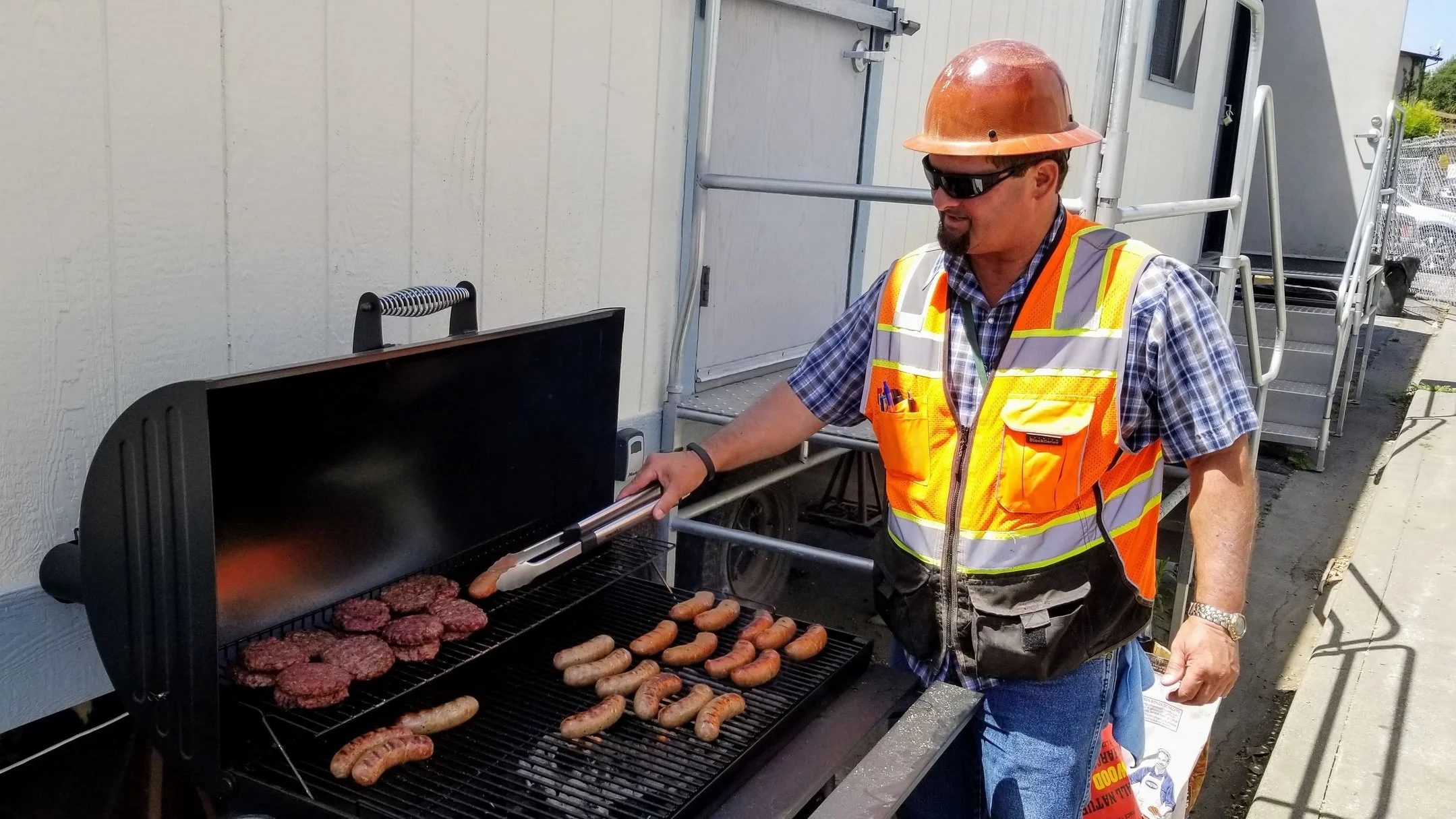 Superintendent, Bryan McCann, cooking for the Subs Napa Park Homes - Napa, CA