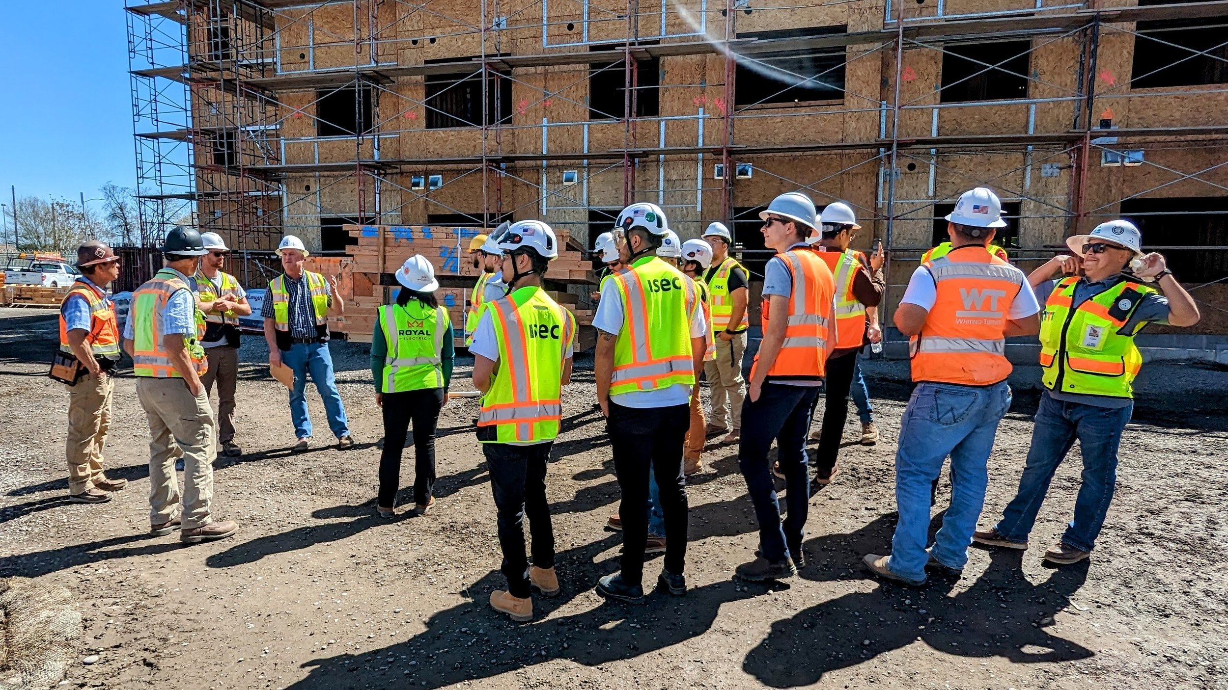 The Wong Center Staff leads  a site tour for a group of CSU-Sacramento Construction Management students 