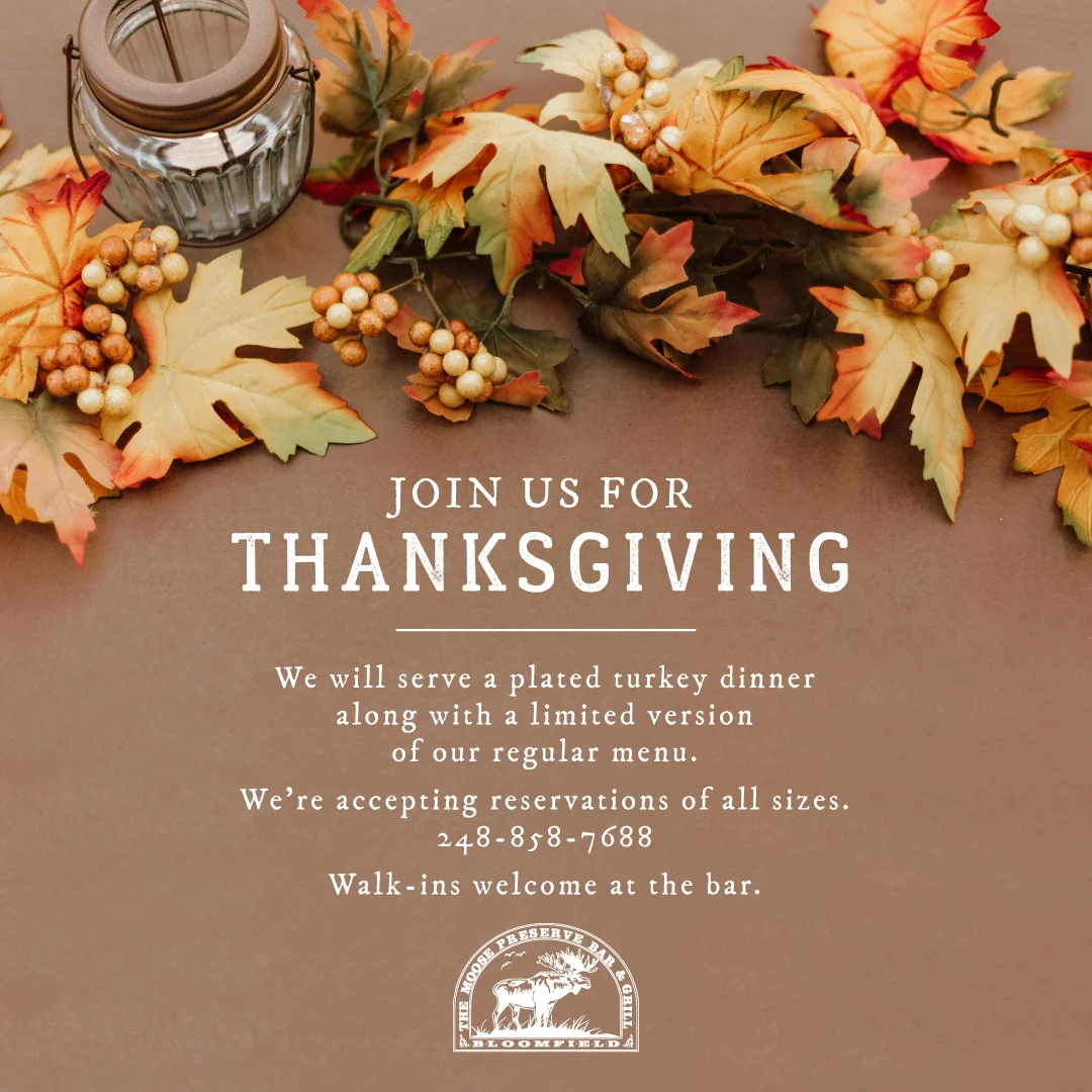 2019 Thanksgiving Menu