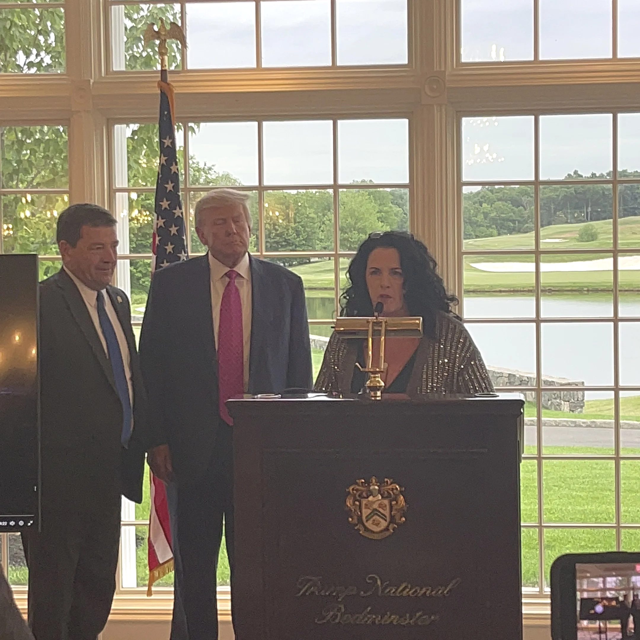  Founder of the Patriot Freedom Project, Cynthia Hughes, with Ed Martin and President Donald Trump.  