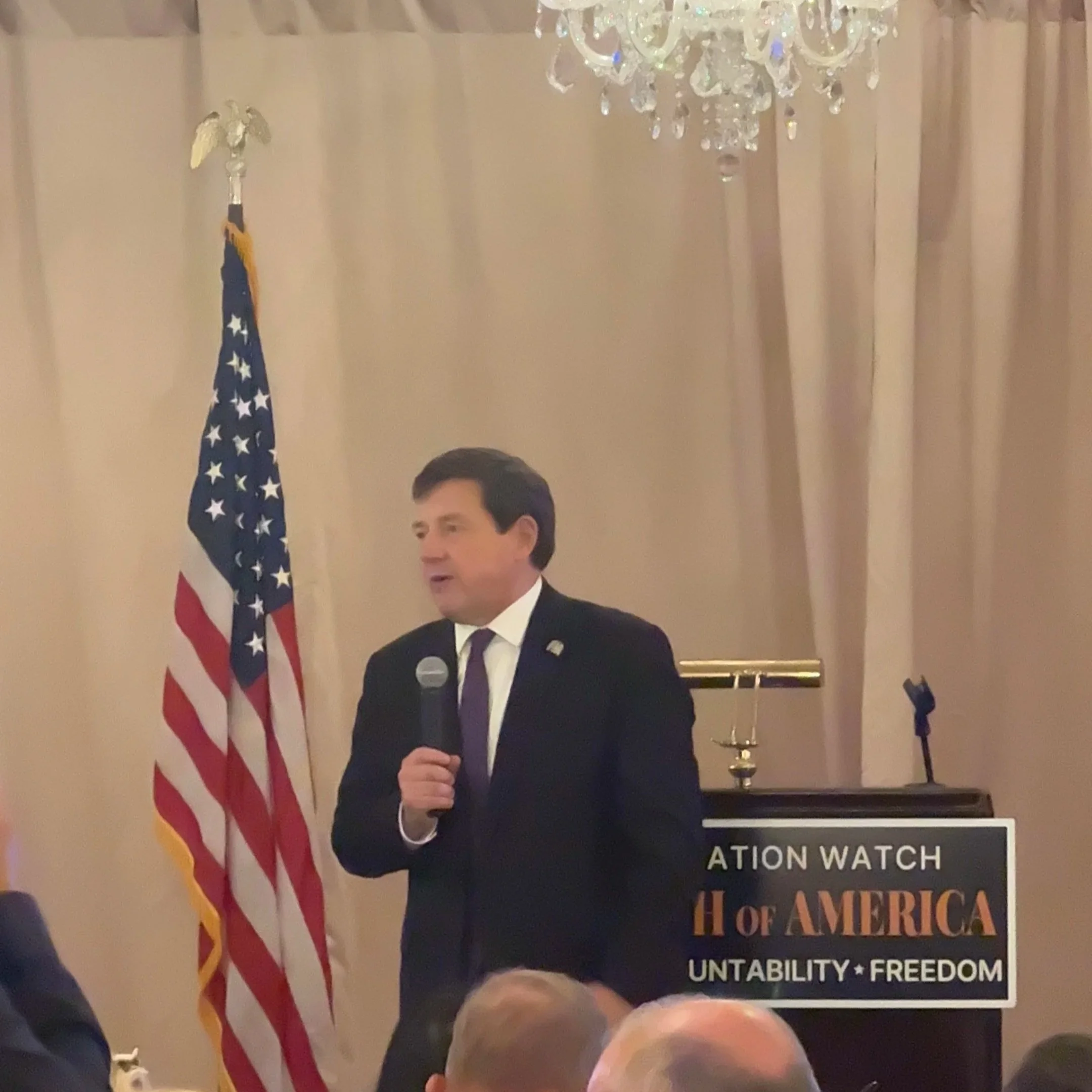  Ed Martin speaking at the Weaponization Watch event in Bedminster, NJ  