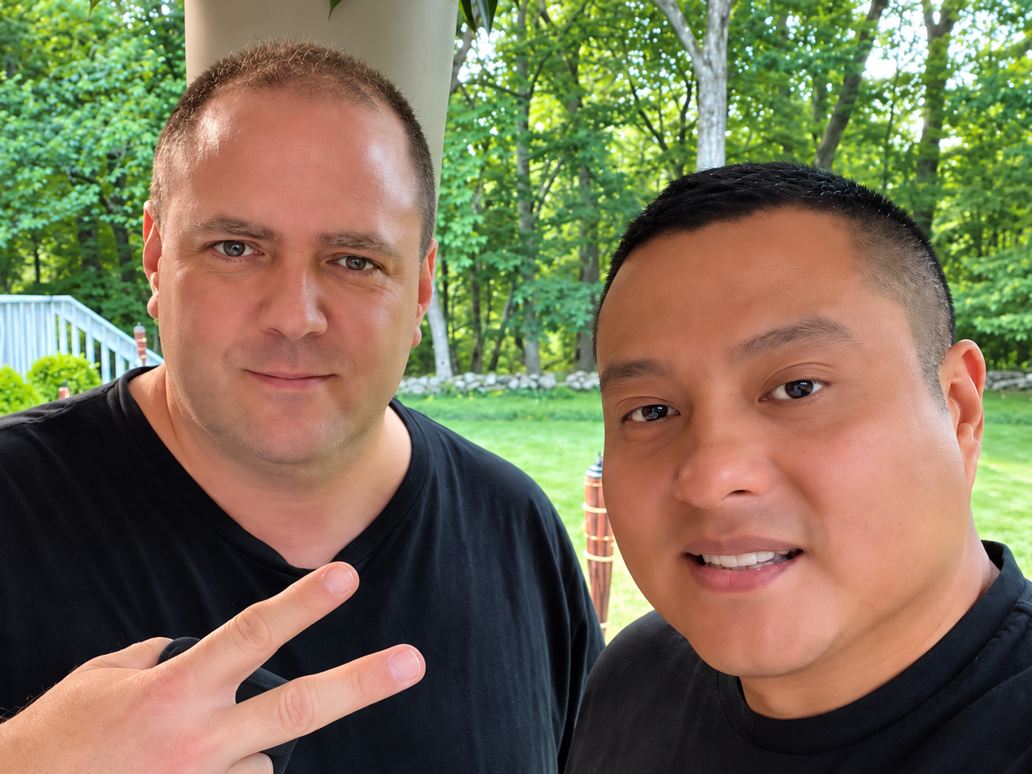 Backyard Peace Sign Selfie.png